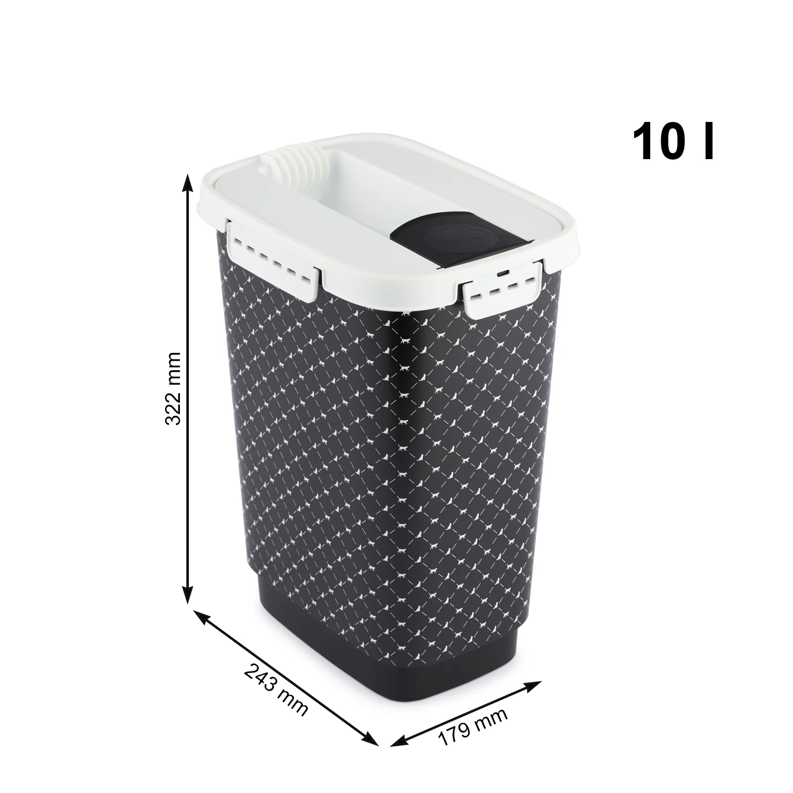 Pojemnik na karmę żwirek 10 L /4 kg CODY cappuccino - Image 13
