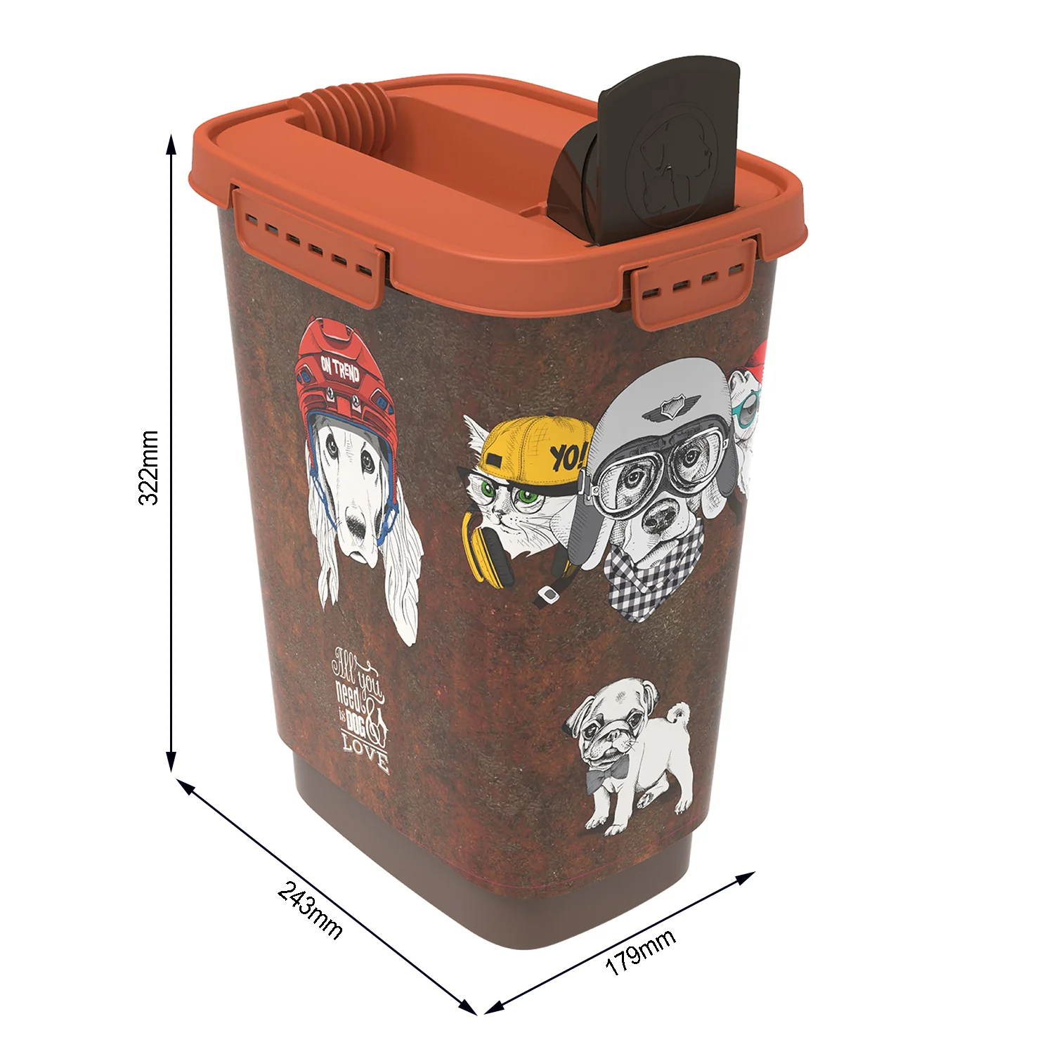 Pojemnik na karmę żwirek 10 L /4 kg CODY cappuccino - Image 14