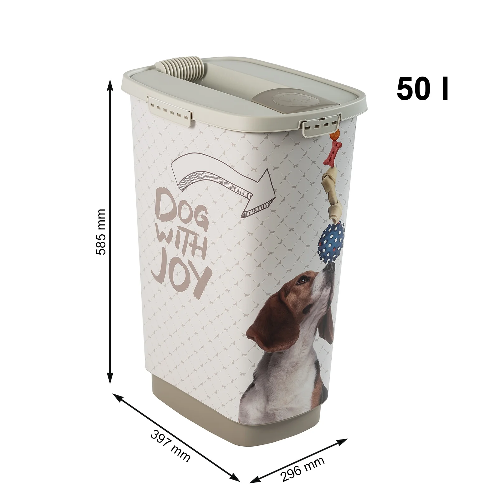 Pojemnik na karmę z dozownikiem 50 L /22 kg CODY - Image 11