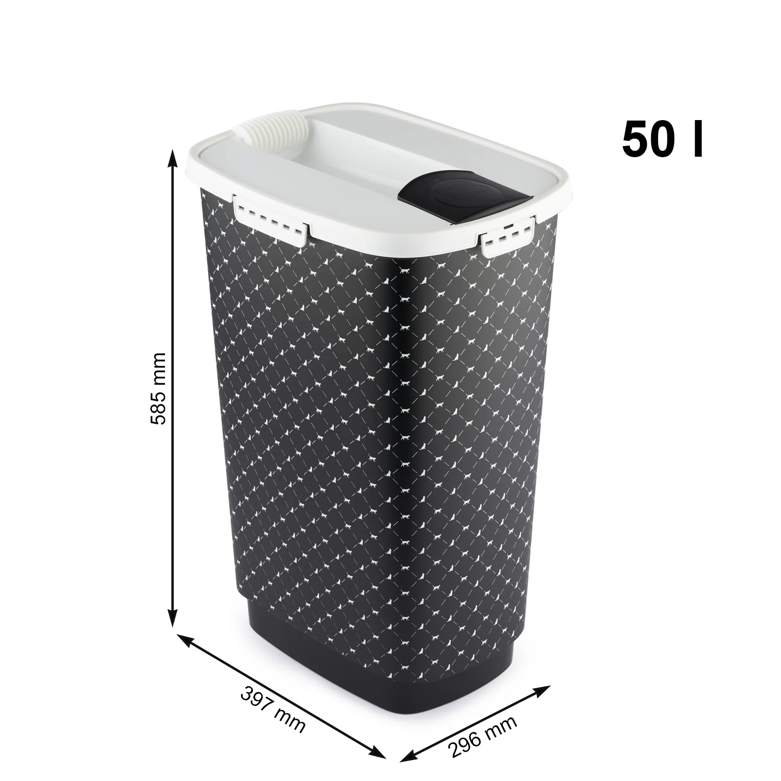 Pojemnik na karmę z dozownikiem 50 L /22 kg CODY - Image 13