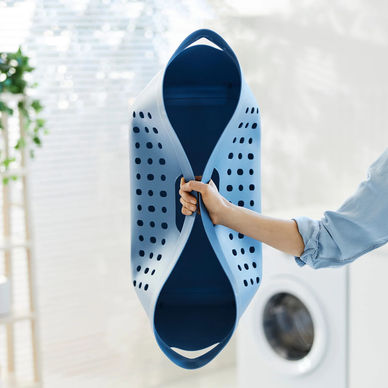 POJEMNIK KOSZ NA BIELIZNĘ PRANIE PLASTIKOWY ROTHO JONA 39 L SZARY - Image 11