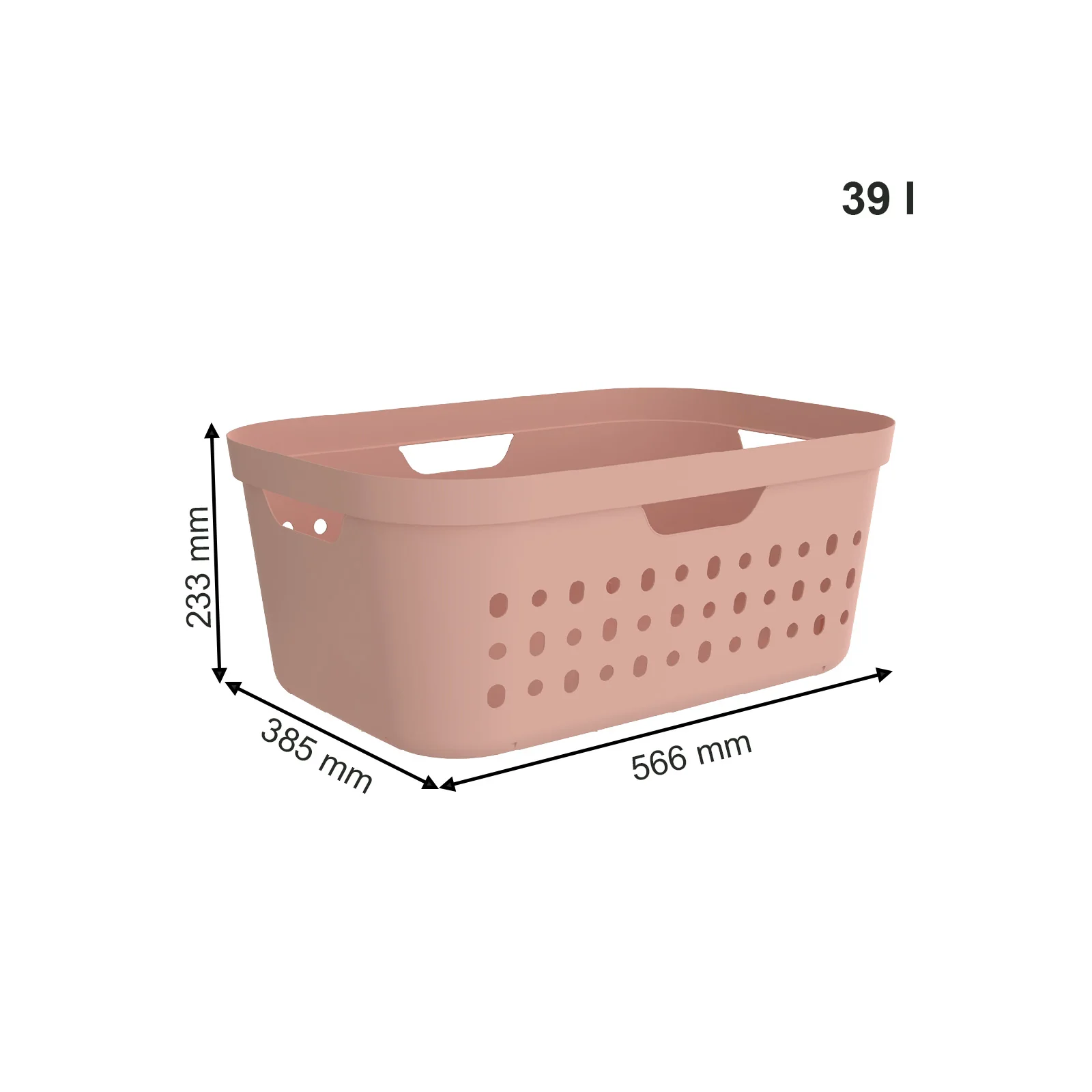 POJEMNIK KOSZ NA BIELIZNĘ PRANIE PLASTIKOWY ROTHO JONA 39 L SZARY - Image 14