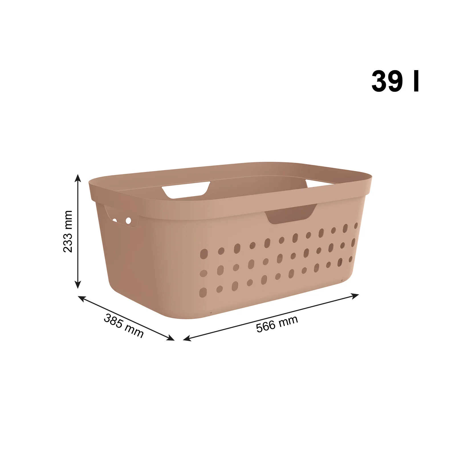 POJEMNIK KOSZ NA BIELIZNĘ PRANIE PLASTIKOWY ROTHO JONA 39 L SZARY - Image 27
