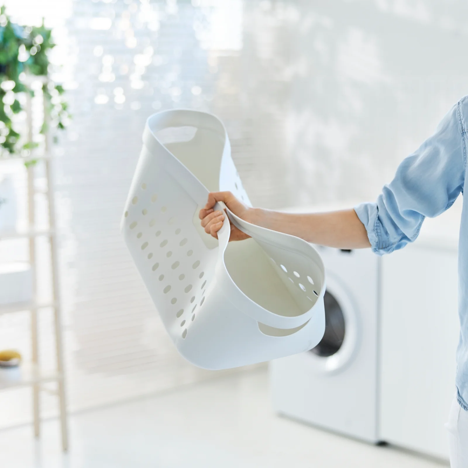 POJEMNIK KOSZ NA BIELIZNĘ PRANIE PLASTIKOWY ROTHO JONA 39 L SZARY - Image 9