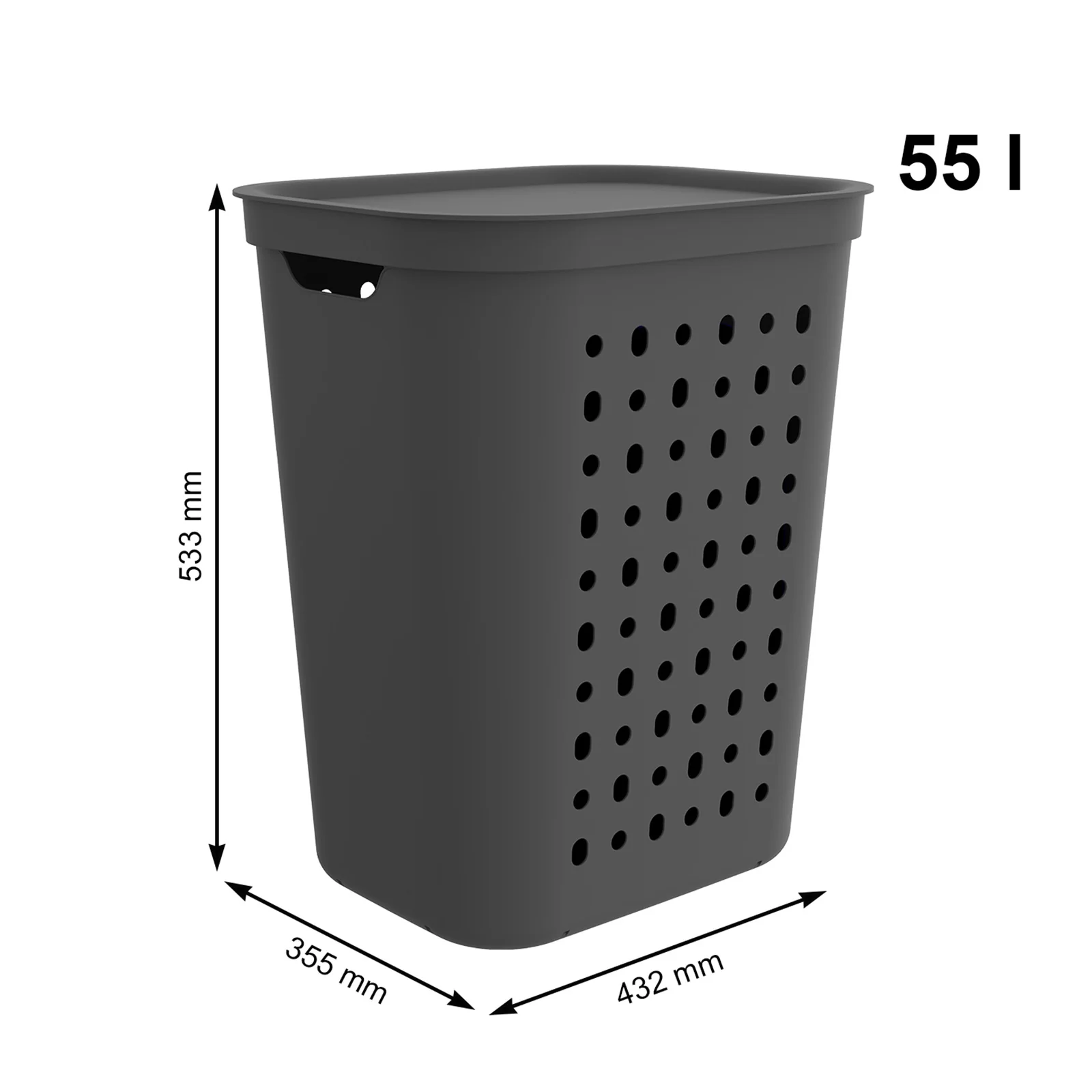JONA | Kosz na pranie 55 l niebieski - Image 10