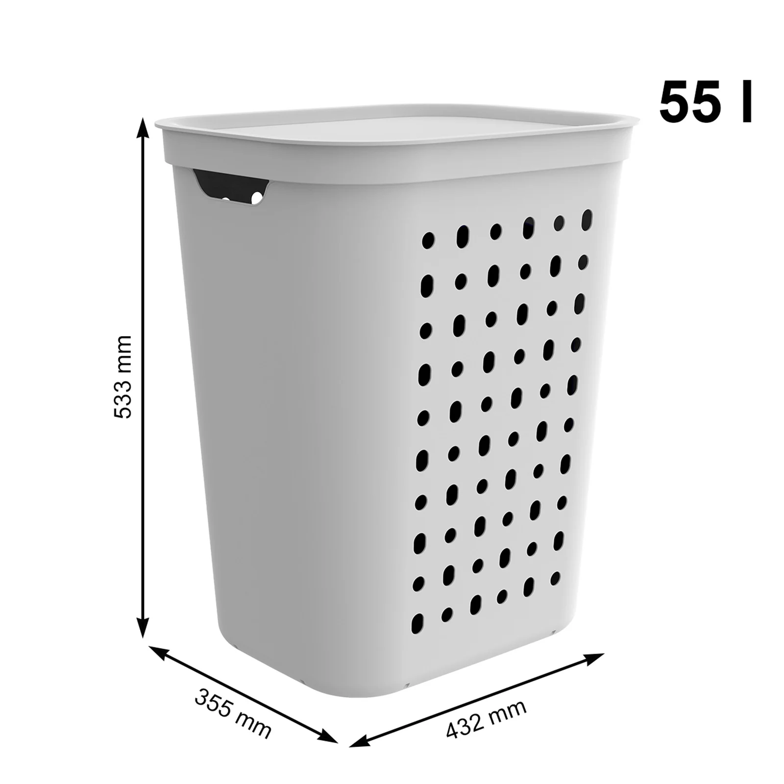 JONA | Kosz na pranie 55 l niebieski - Image 8