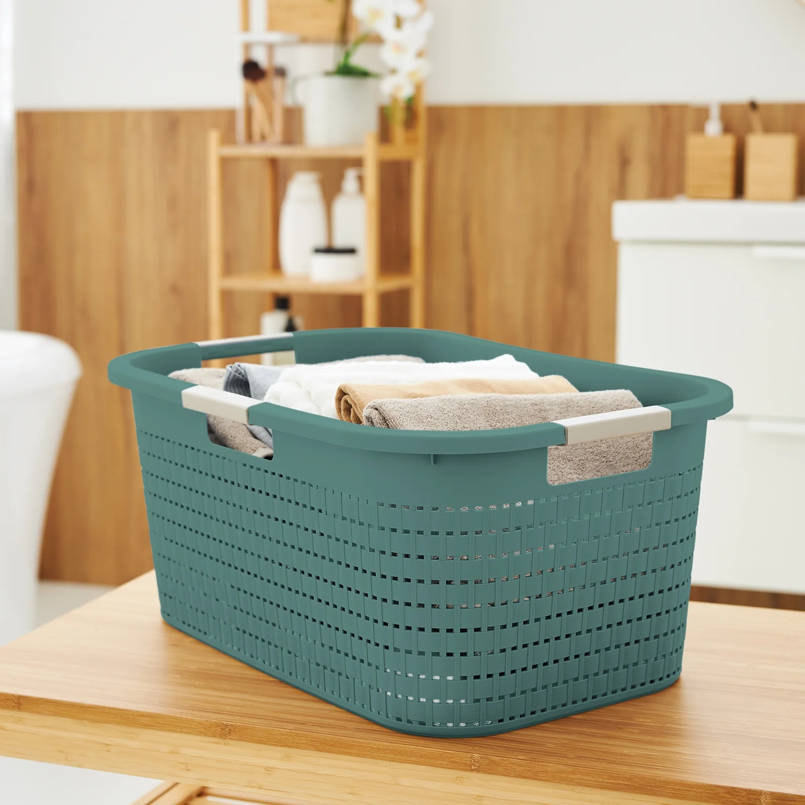 Rotho Kosz Na Pranie Clean Country 40 L, Cappuccino - Image 25