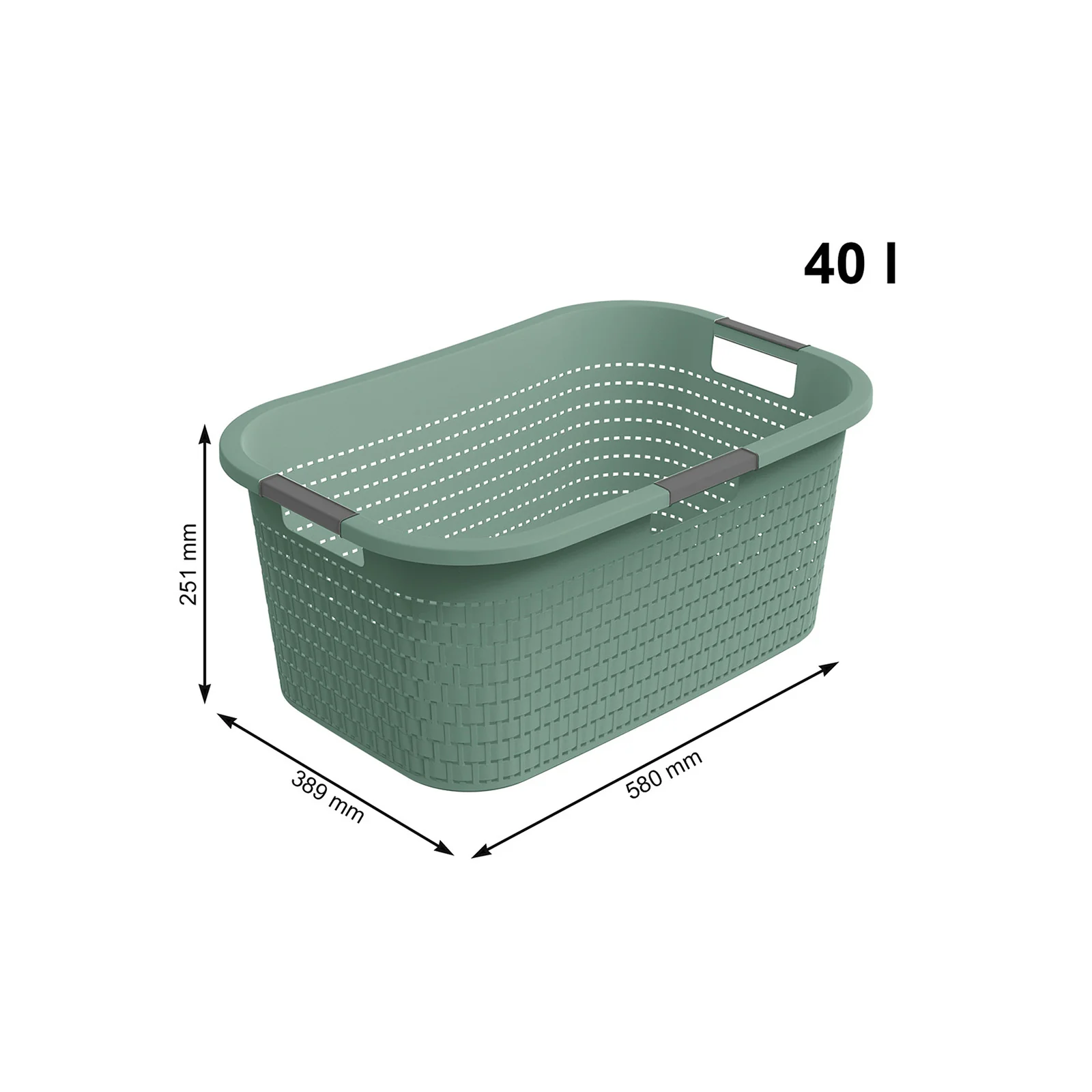 Rotho Kosz Na Pranie Clean Country 40 L, Cappuccino - Image 31