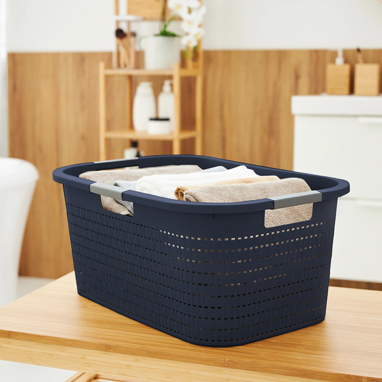 Rotho Kosz Na Pranie Clean Country 40 L, Cappuccino - Image 48