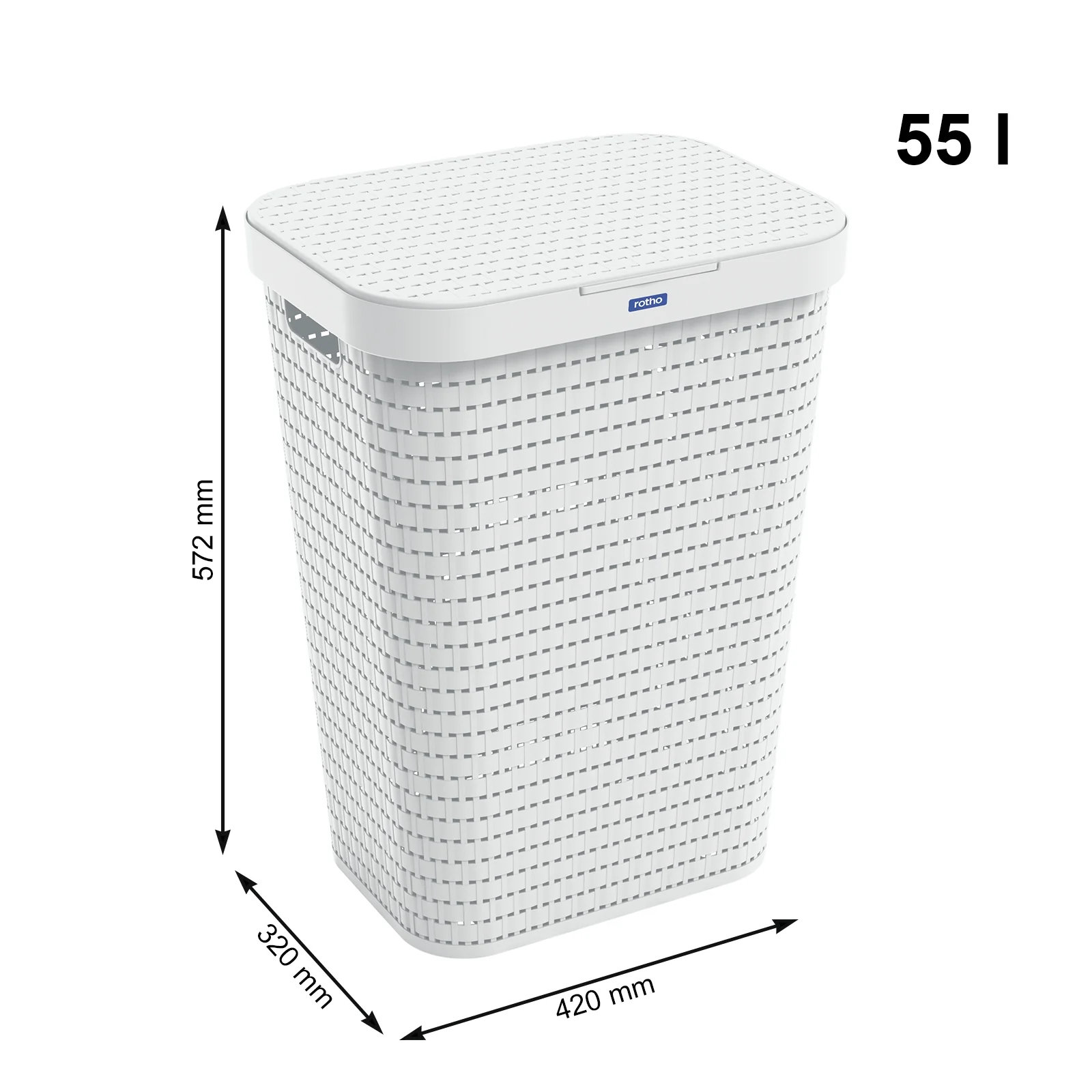 Kosz na pranie bieliznę z pokrywą 55 L COUNTRY - Image 25