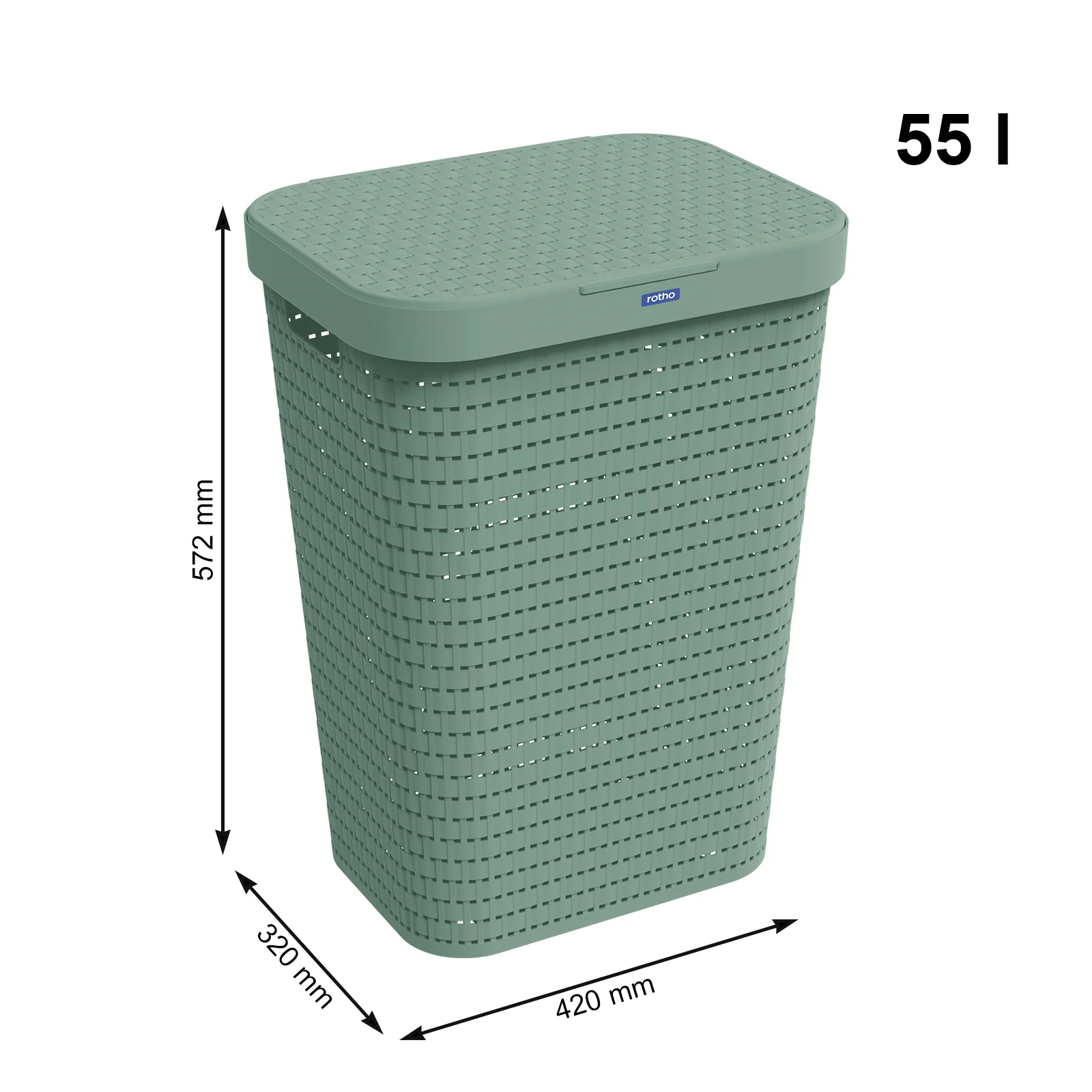 Kosz na pranie bieliznę z pokrywą 55 L COUNTRY - Image 26