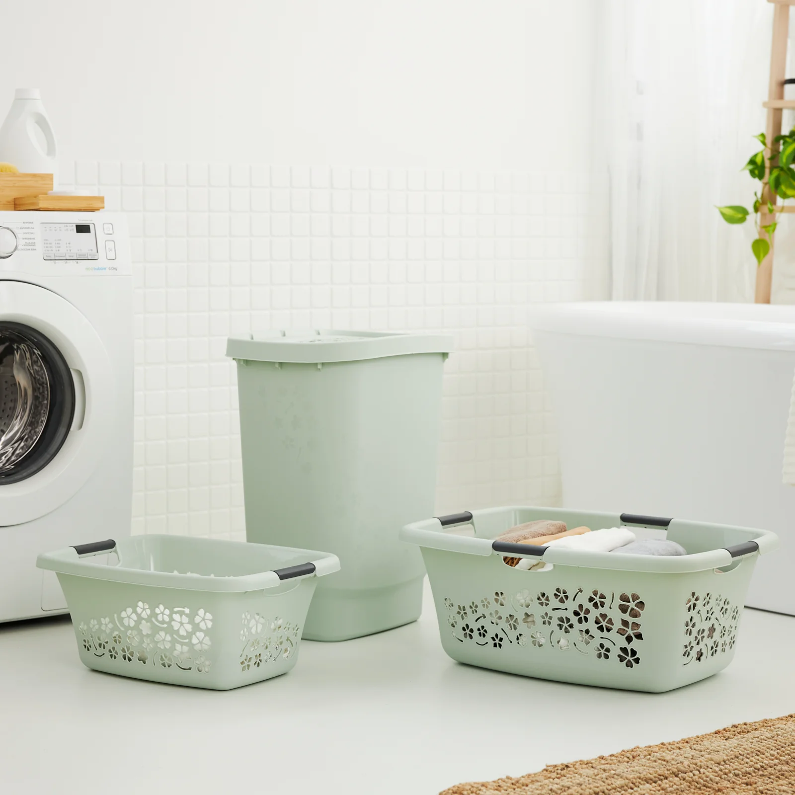 Kosz na pranie bieliznę do magla FLOWERS 25L - Image 31