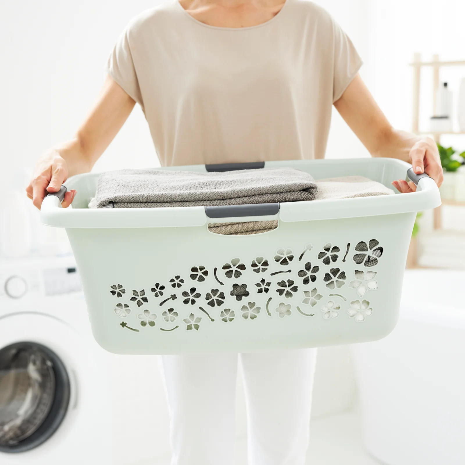 Kosz na pranie bieliznę do magla FLOWERS 50L - Image 13