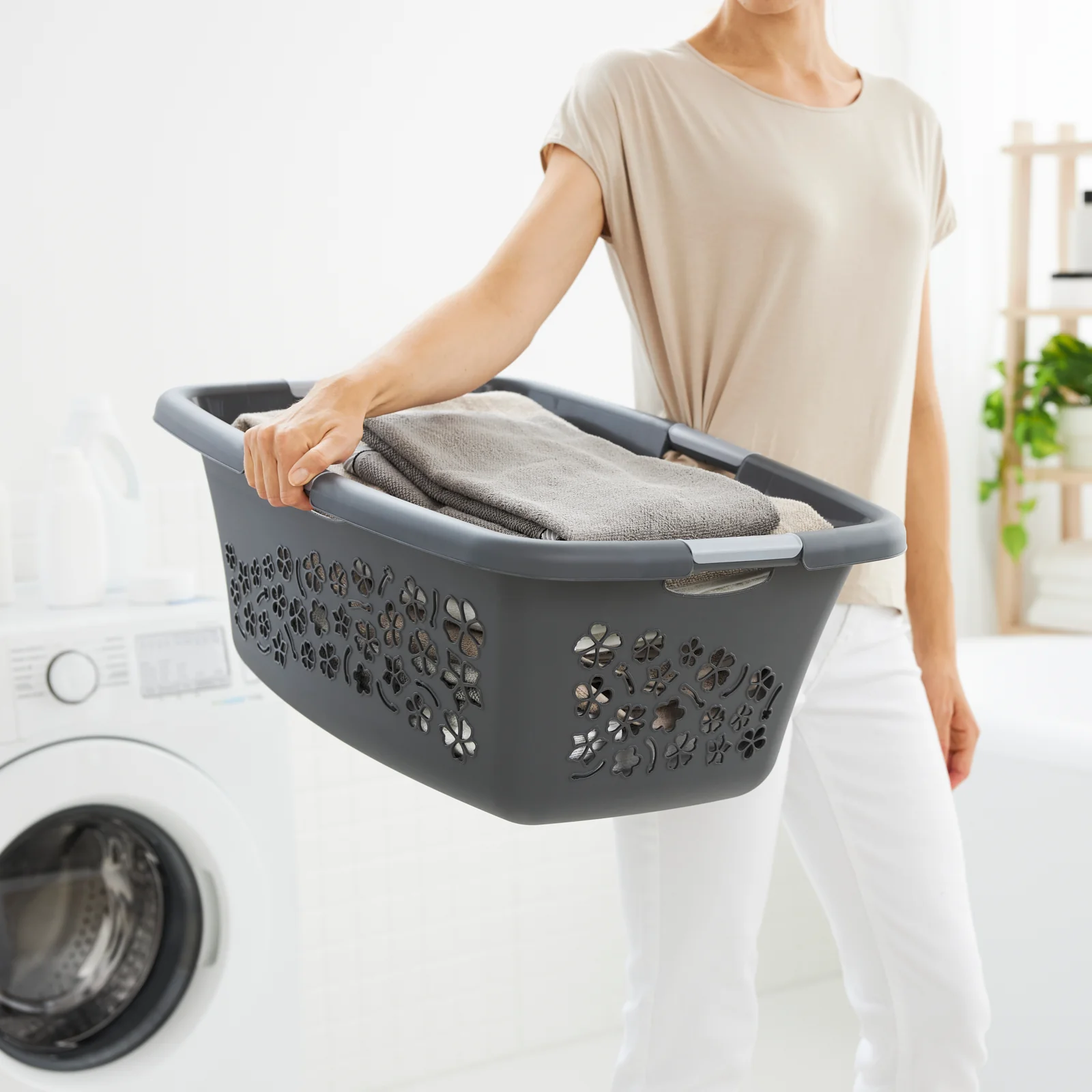 Kosz na pranie bieliznę do magla FLOWERS 50L - Image 14