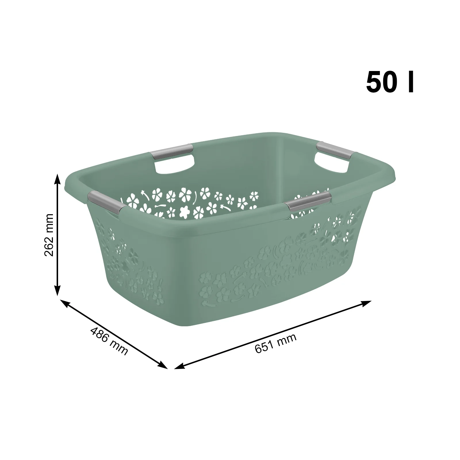 Kosz na pranie bieliznę do magla FLOWERS 50L - Image 16