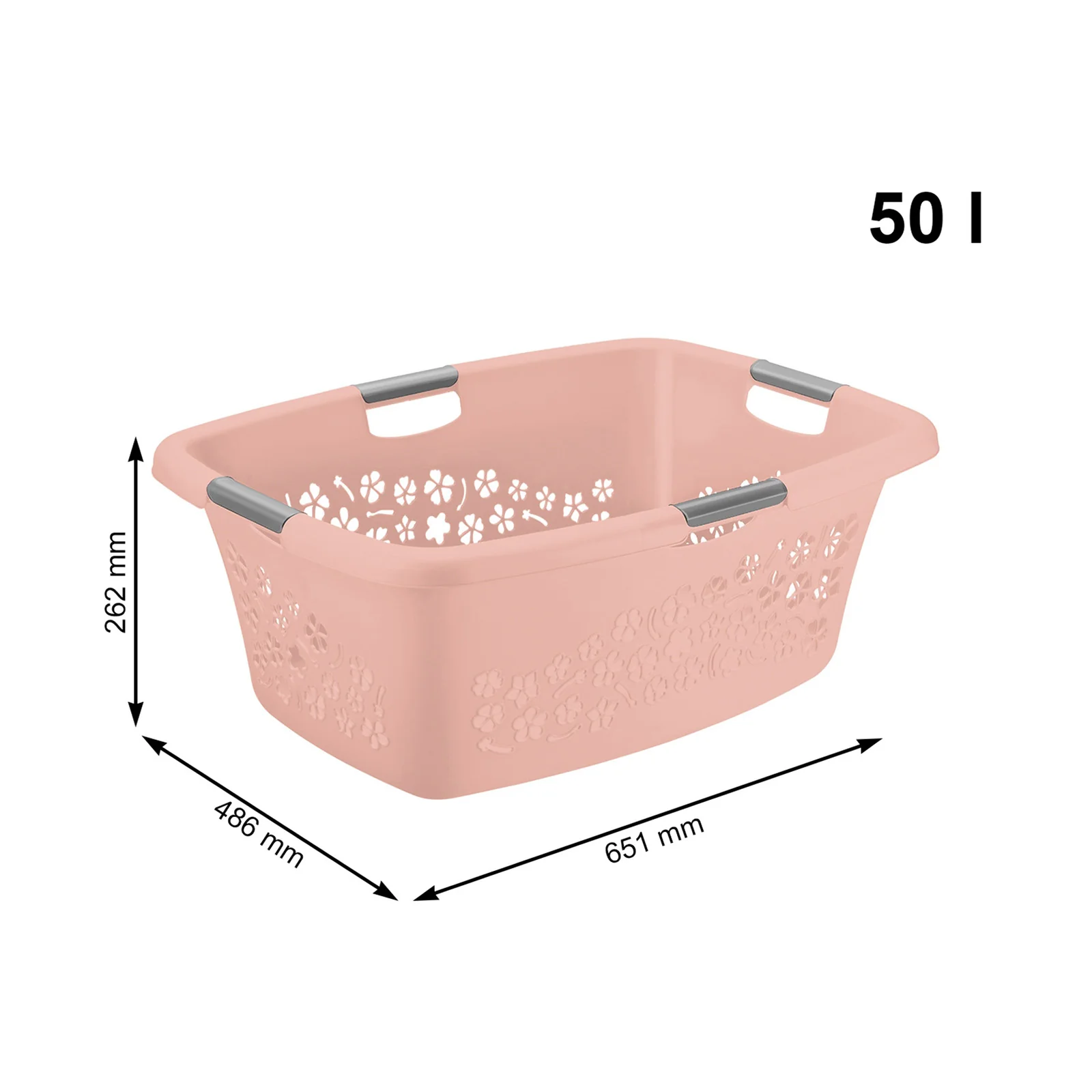 Kosz na pranie bieliznę do magla FLOWERS 50L - Image 19