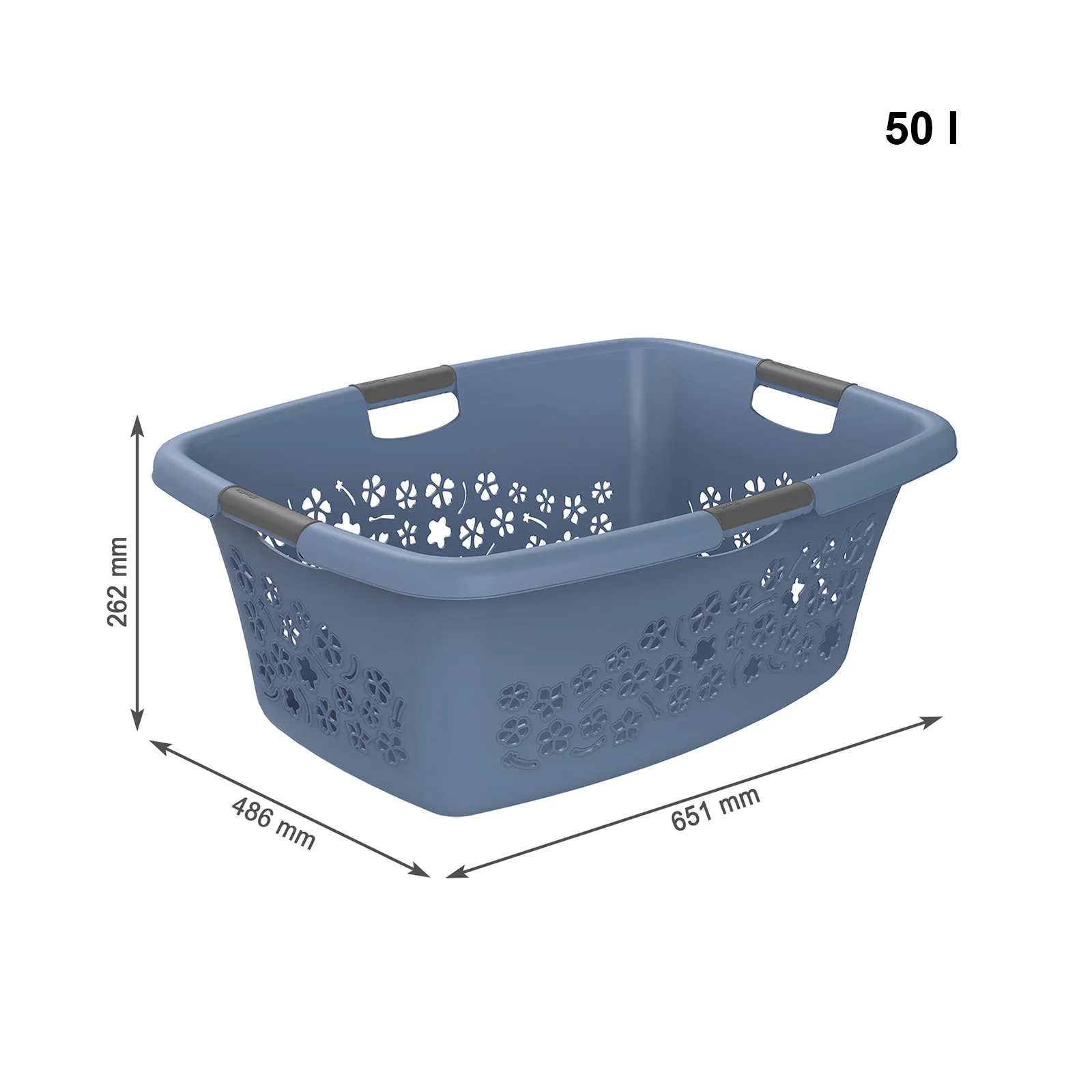 Kosz na pranie bieliznę do magla FLOWERS 50L - Image 20