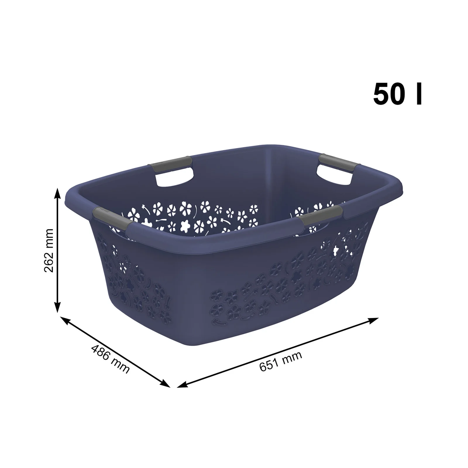 Kosz na pranie bieliznę do magla FLOWERS 50L - Image 21