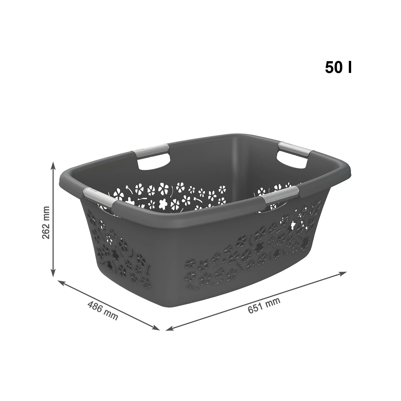 Kosz na pranie bieliznę do magla FLOWERS 50L - Image 22