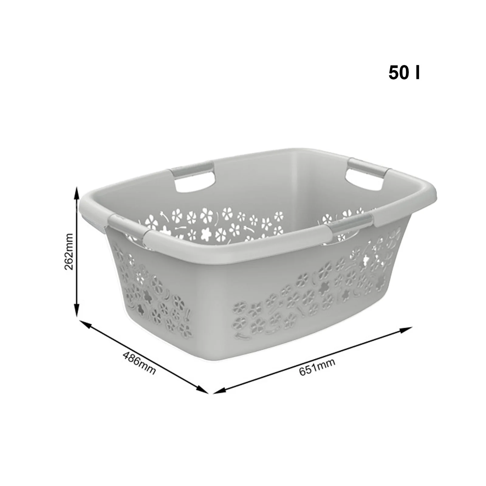 Kosz na pranie bieliznę do magla FLOWERS 50L - Image 23