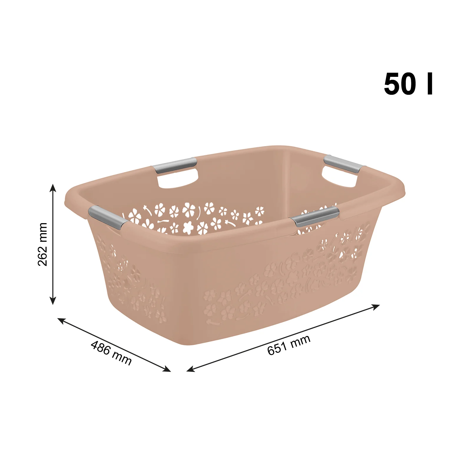 Kosz na pranie bieliznę do magla FLOWERS 50L - Image 38
