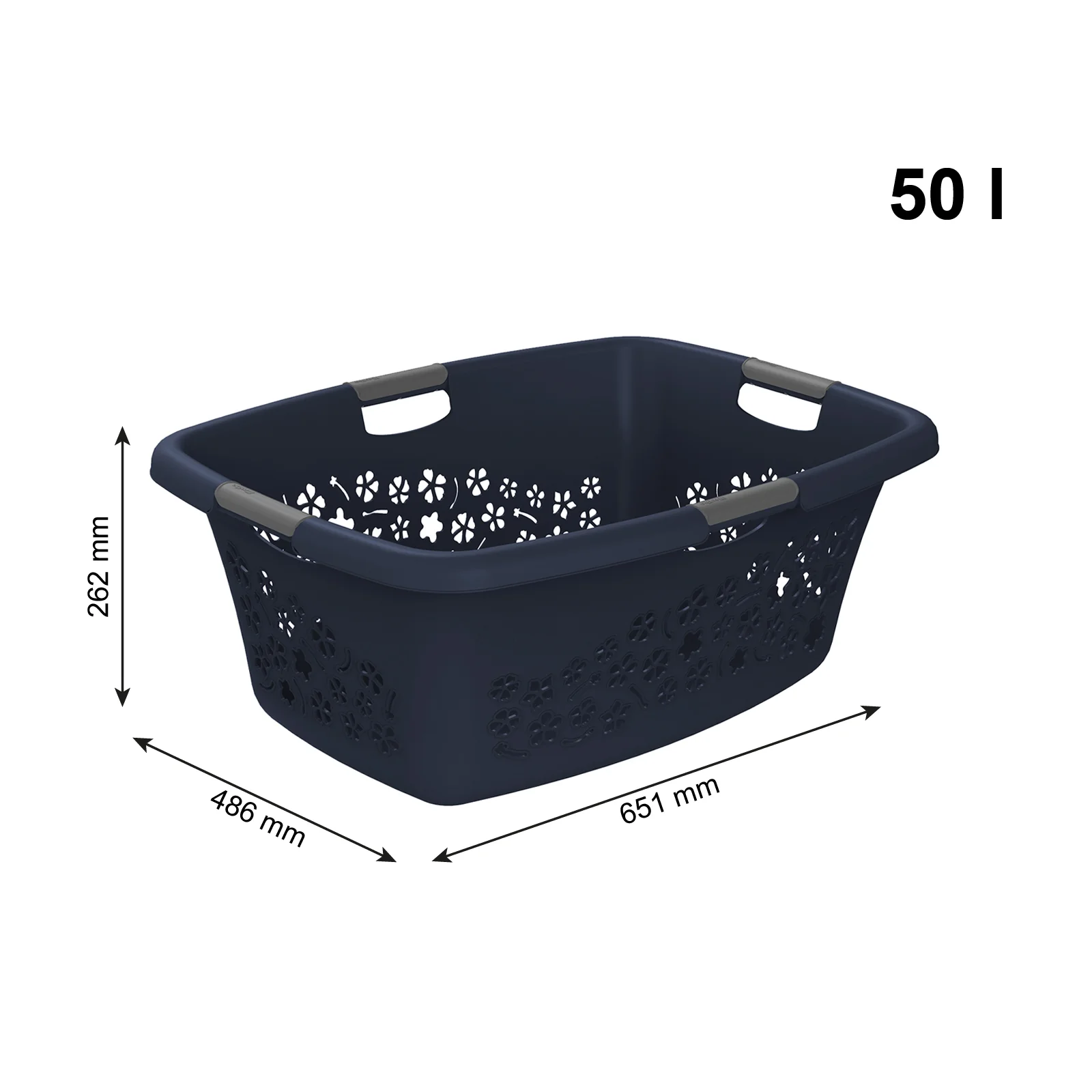 Kosz na pranie bieliznę do magla FLOWERS 50L - Image 39