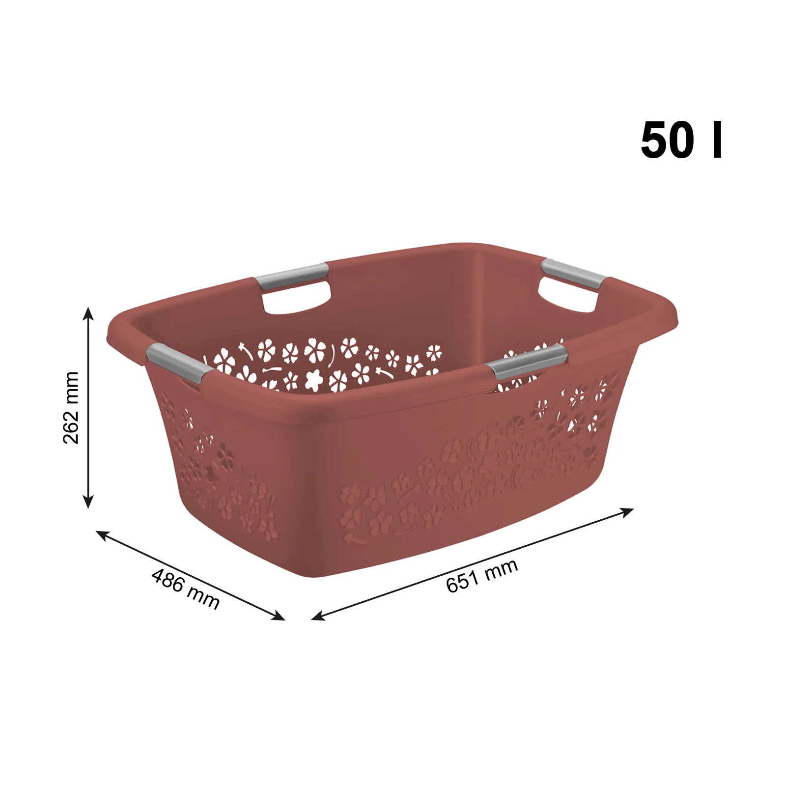 Kosz na pranie bieliznę do magla FLOWERS 50L - Image 40