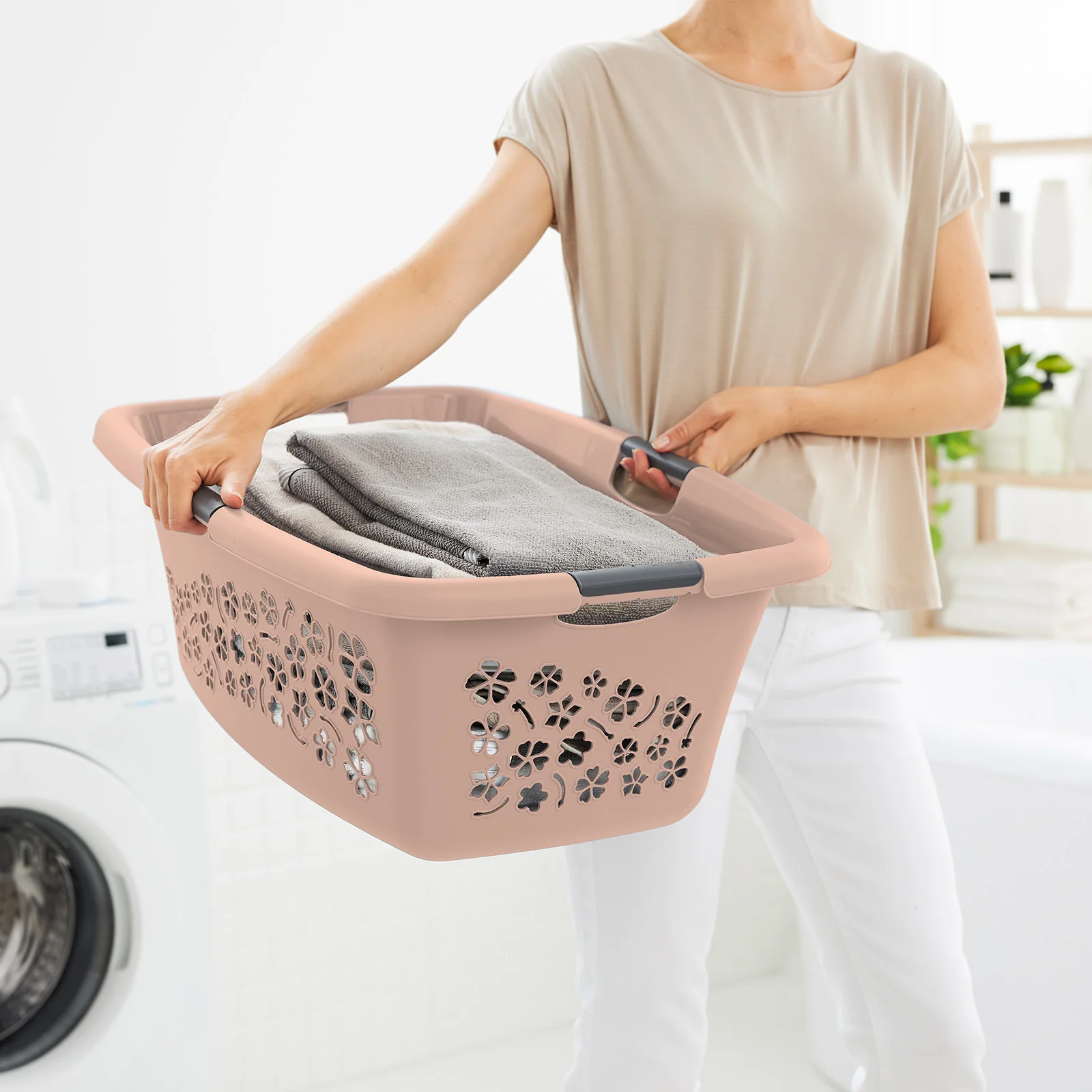 Kosz na pranie bieliznę do magla FLOWERS 50L - Image 41