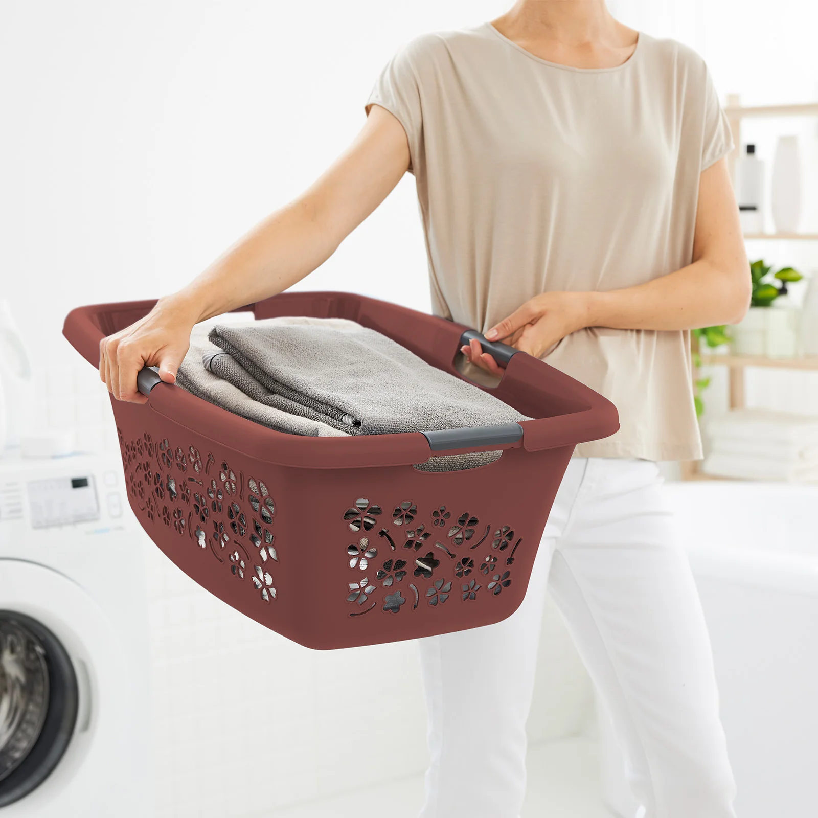 Kosz na pranie bieliznę do magla FLOWERS 50L - Image 42