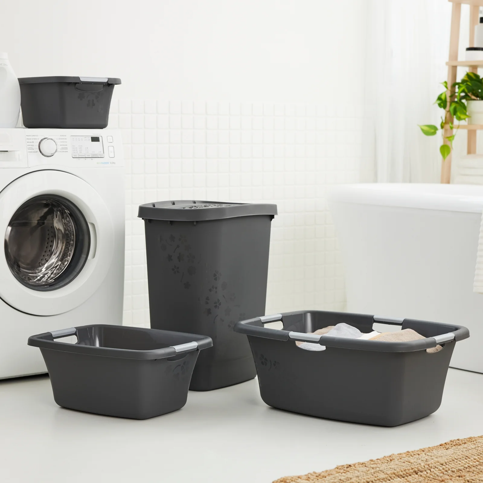 Kosz na pranie bieliznę do magla  FLOWERS 50L - Image 12