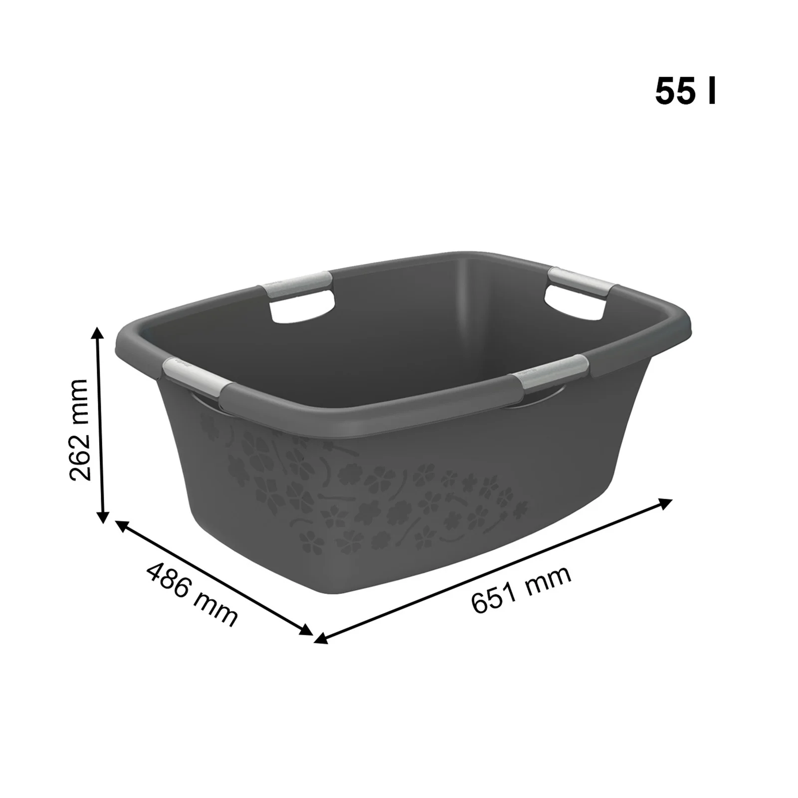 Kosz na pranie bieliznę do magla  FLOWERS 50L - Image 9