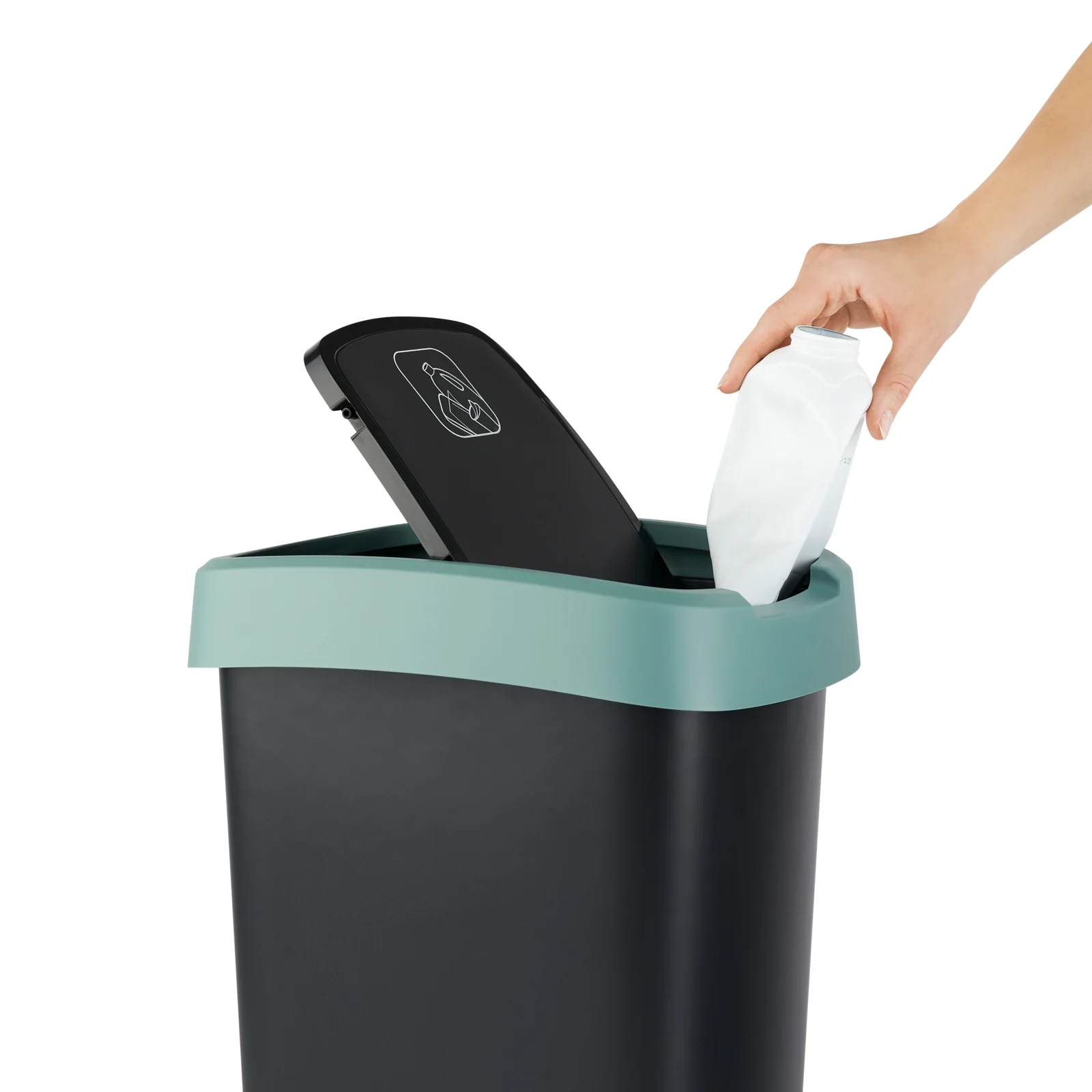 Kosz na śmieci z uchylną pokrywą 25 L TWIST - Image 7