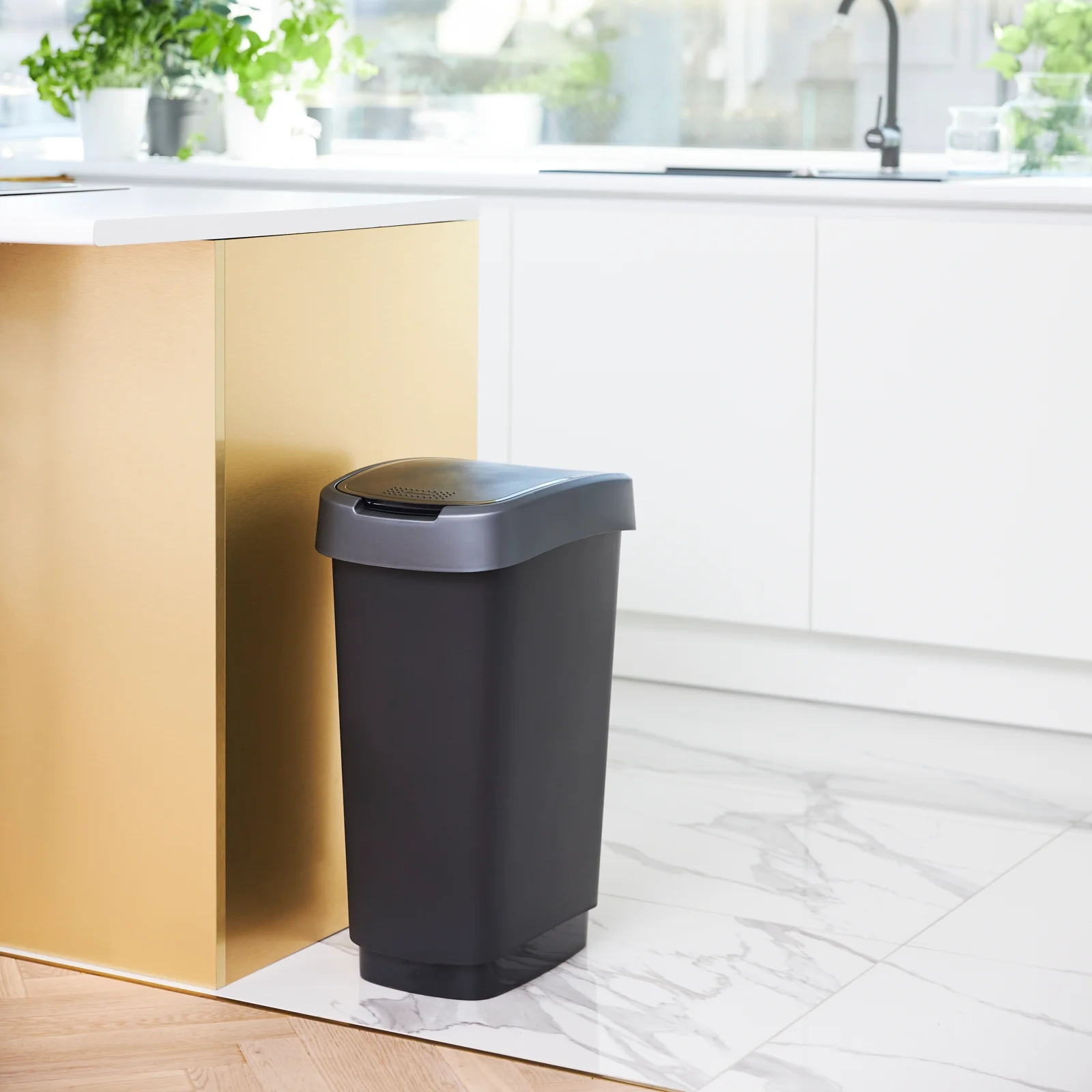Kosz na śmieci z uchylną pokrywą 25 L TWIST - Image 9