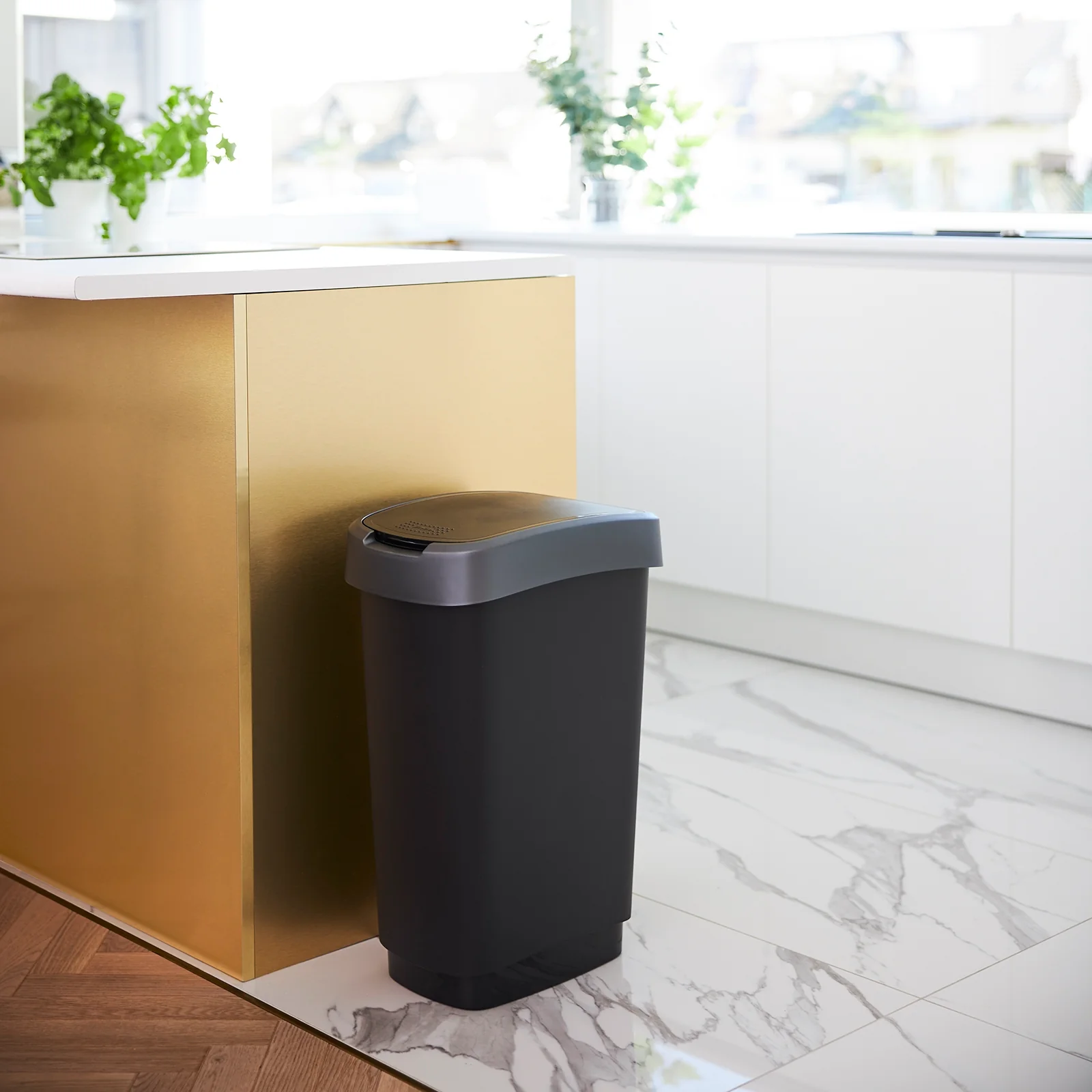 Kosz na śmieci z uchylną pokrywą 50 L TWIST - Image 11