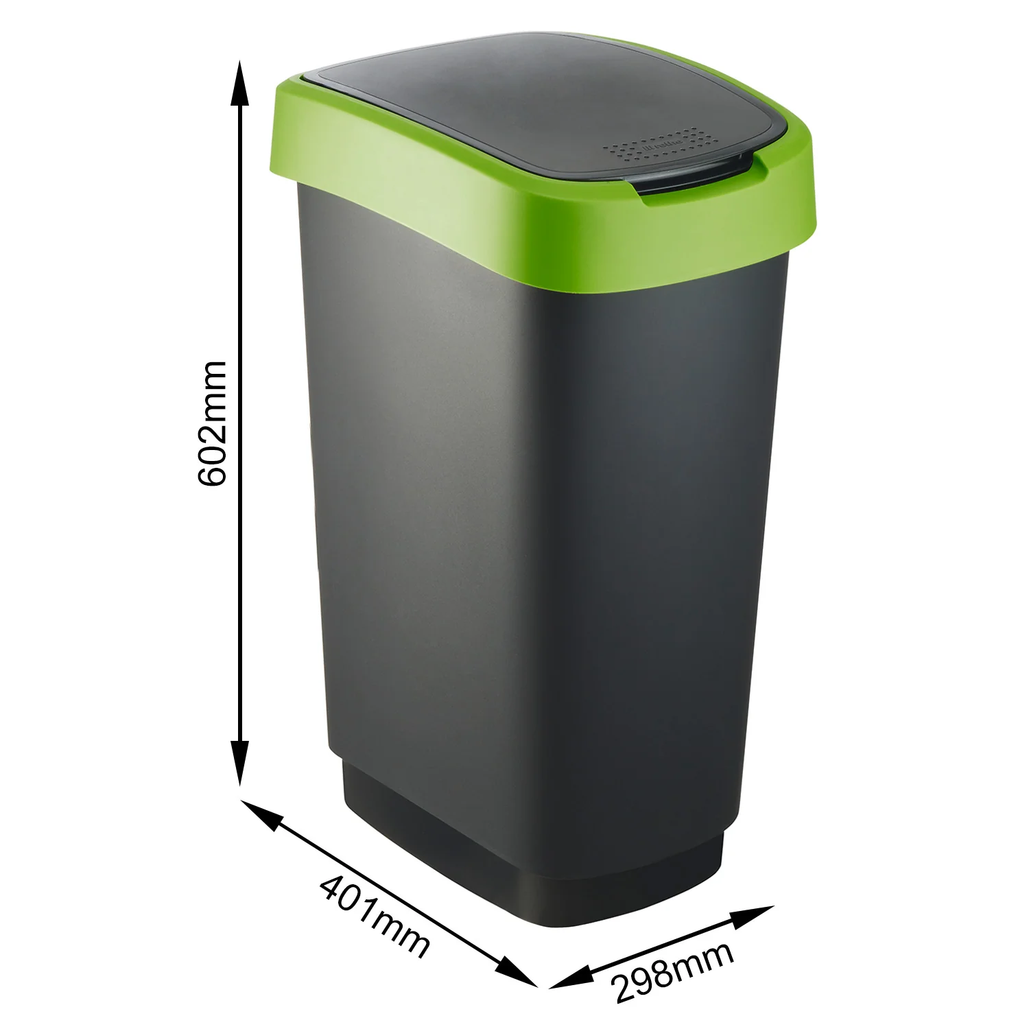Kosz na śmieci z uchylną pokrywą 50 L TWIST - Image 17