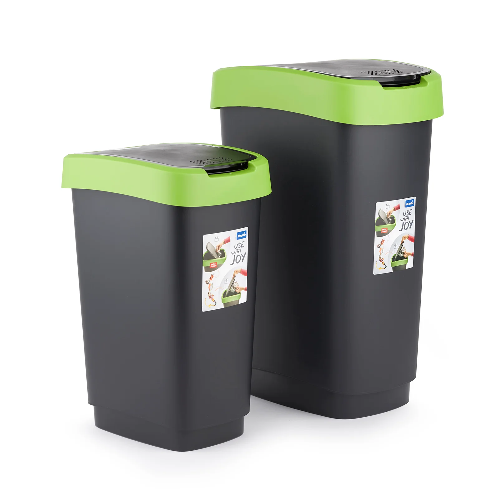 Kosz na śmieci z uchylną pokrywą 50 L TWIST - Image 26