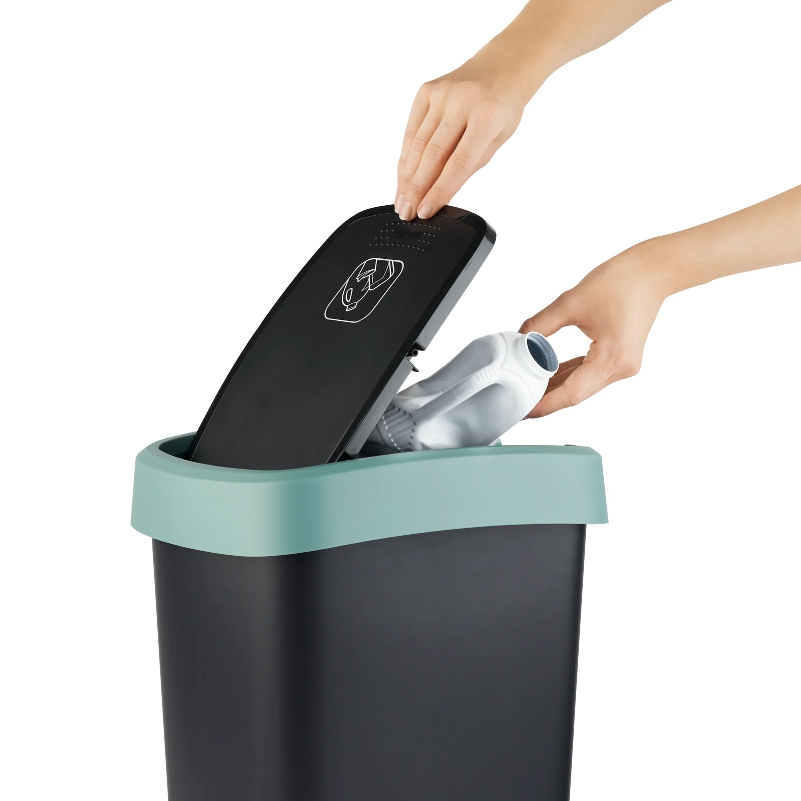 Kosz na śmieci z uchylną pokrywą 50 L TWIST - Image 9
