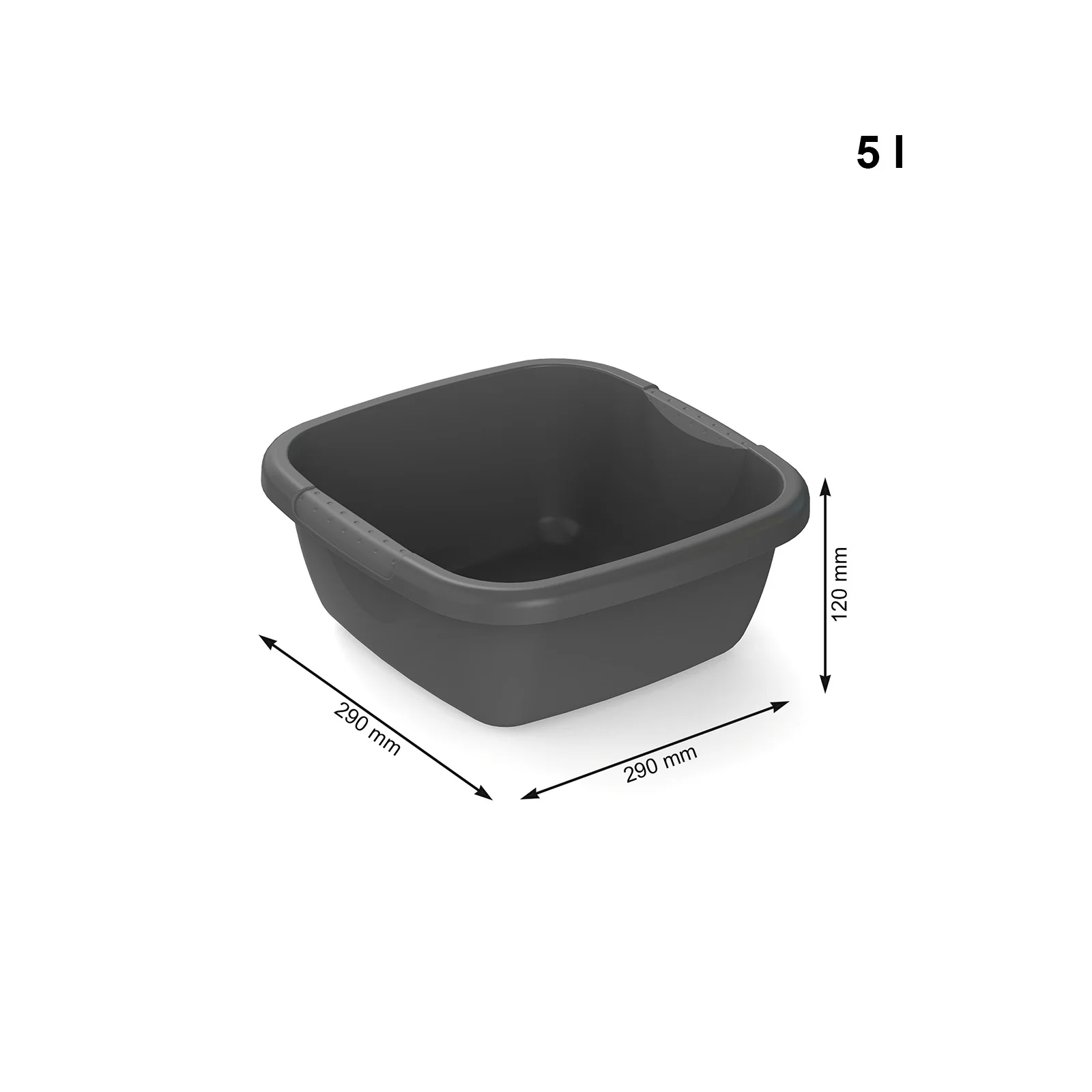 Kwadratowy pojemnik, 29 cm, 5 l DAILY - Image 6