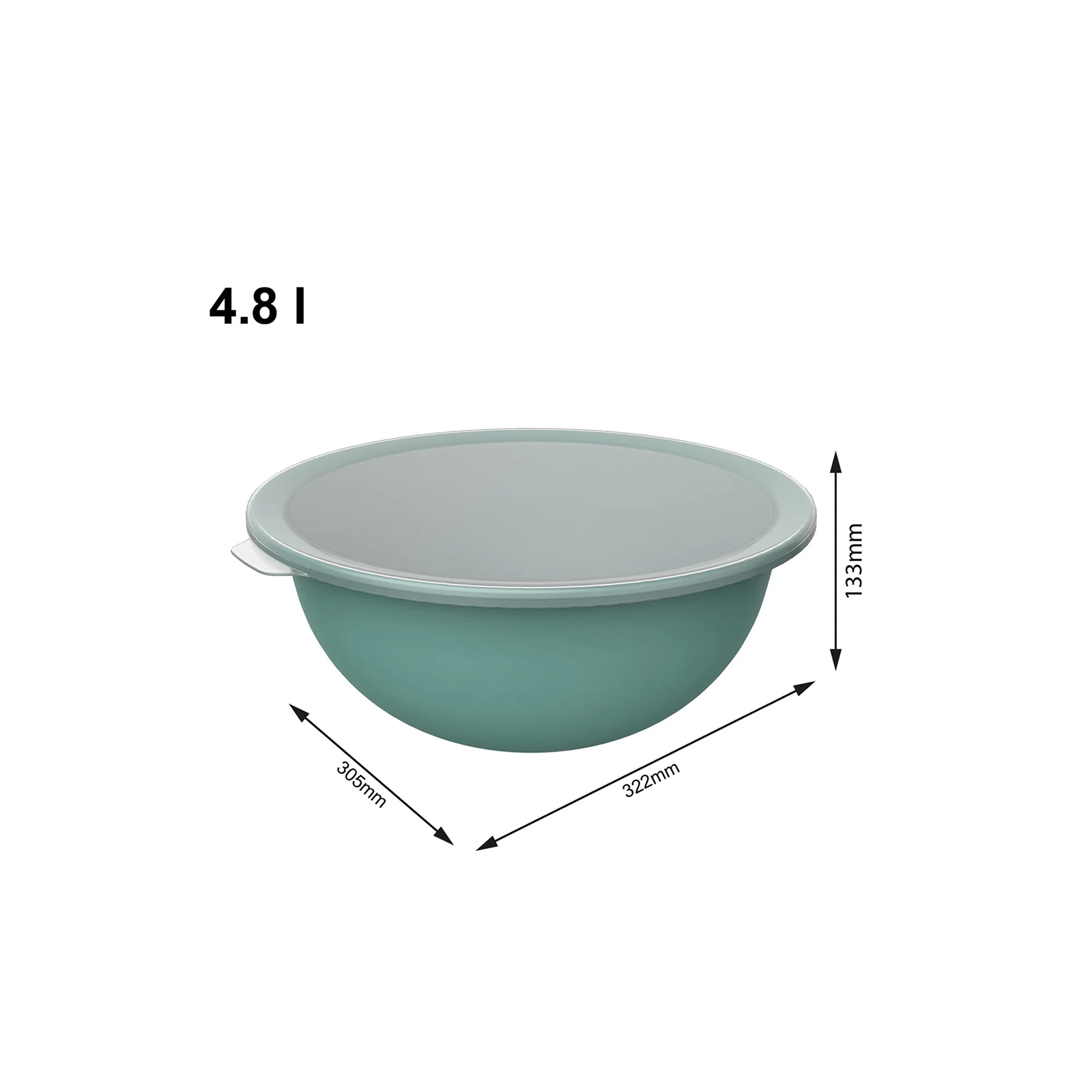 Miska 4,8 L z pokrywką CARUBA - Image 10