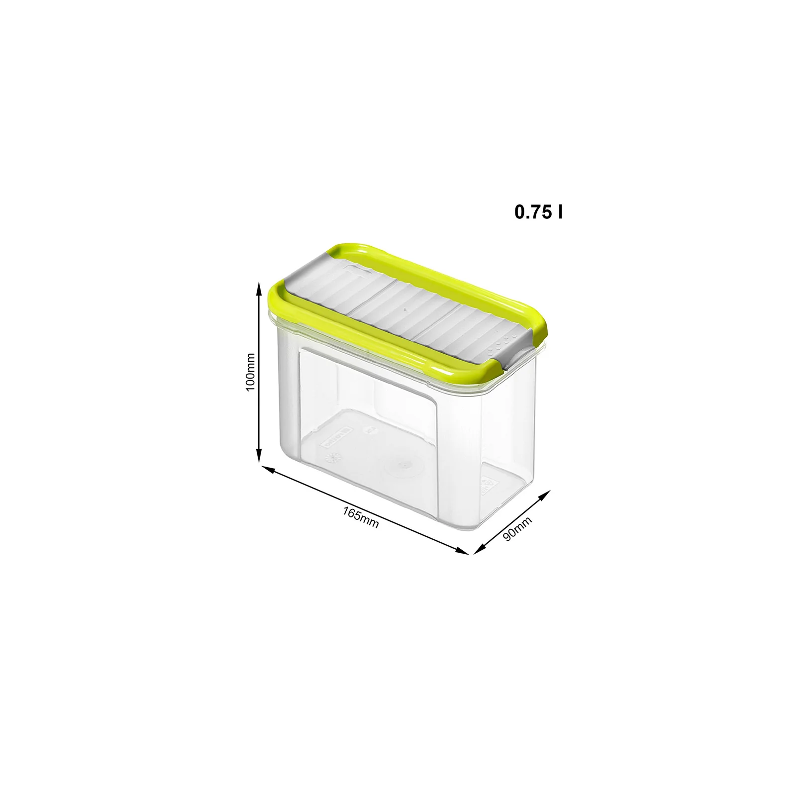 Pojemnik na żywność kuchenny plastikowy Rotho Domino 2 otwory 750 ml - Image 4