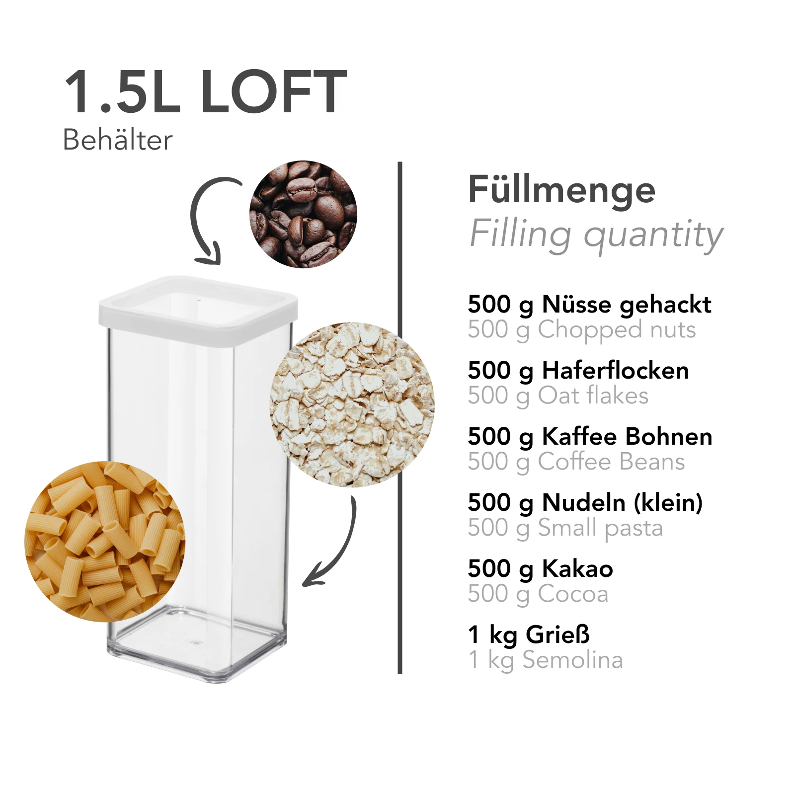 Rotho Loft kwadratowe pudełko do przechowywania żywności 1,5l z pokrywką i uszczelką - Image 8