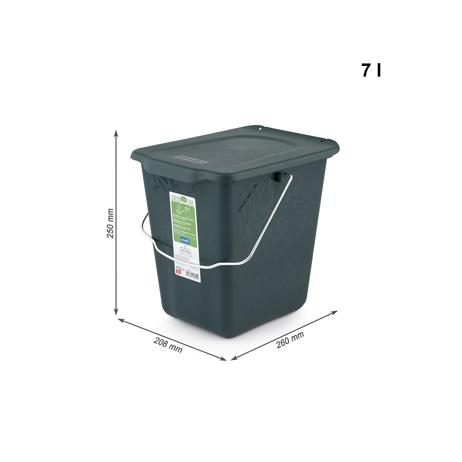 Wiadro na kompost odpady bio 7l GREENLINE - Image 3