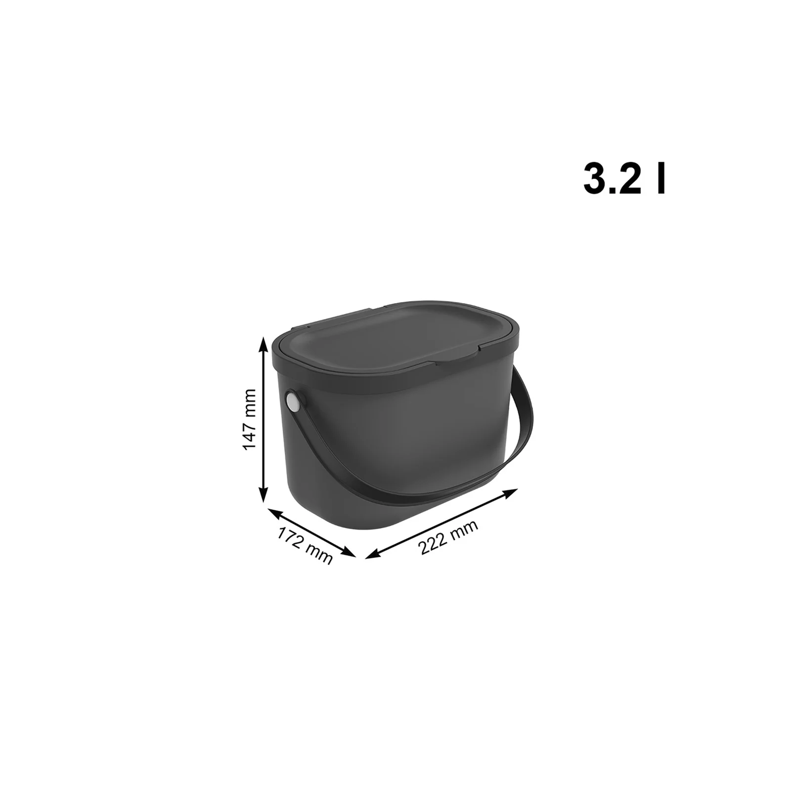 Pojemnik do segregacji na odpady BIO Rotho Albula 3,2L - Image 32