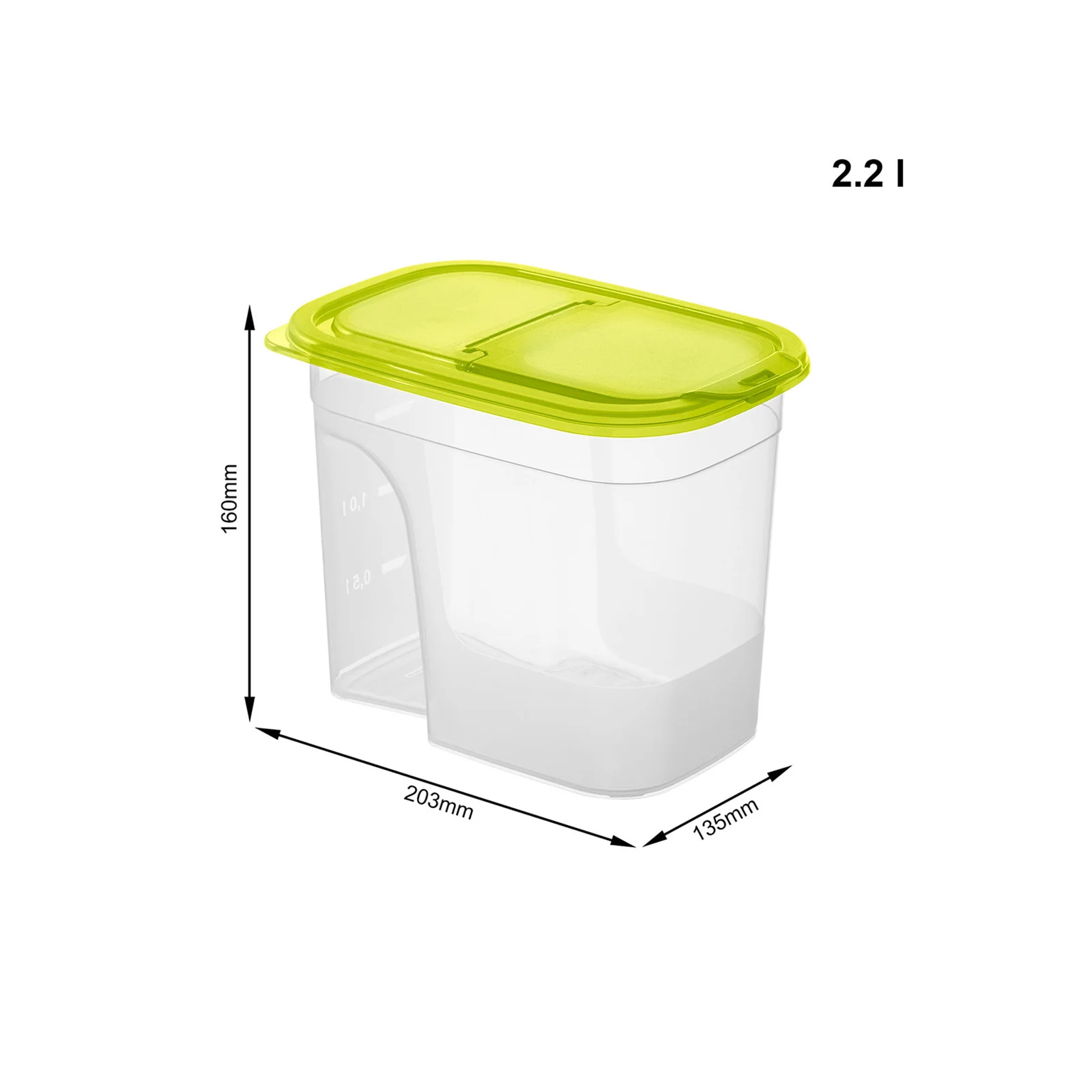 Pojemnik na żywność płatki makaron produkty sypkie Rotho Fresh 2,2 l - Image 5