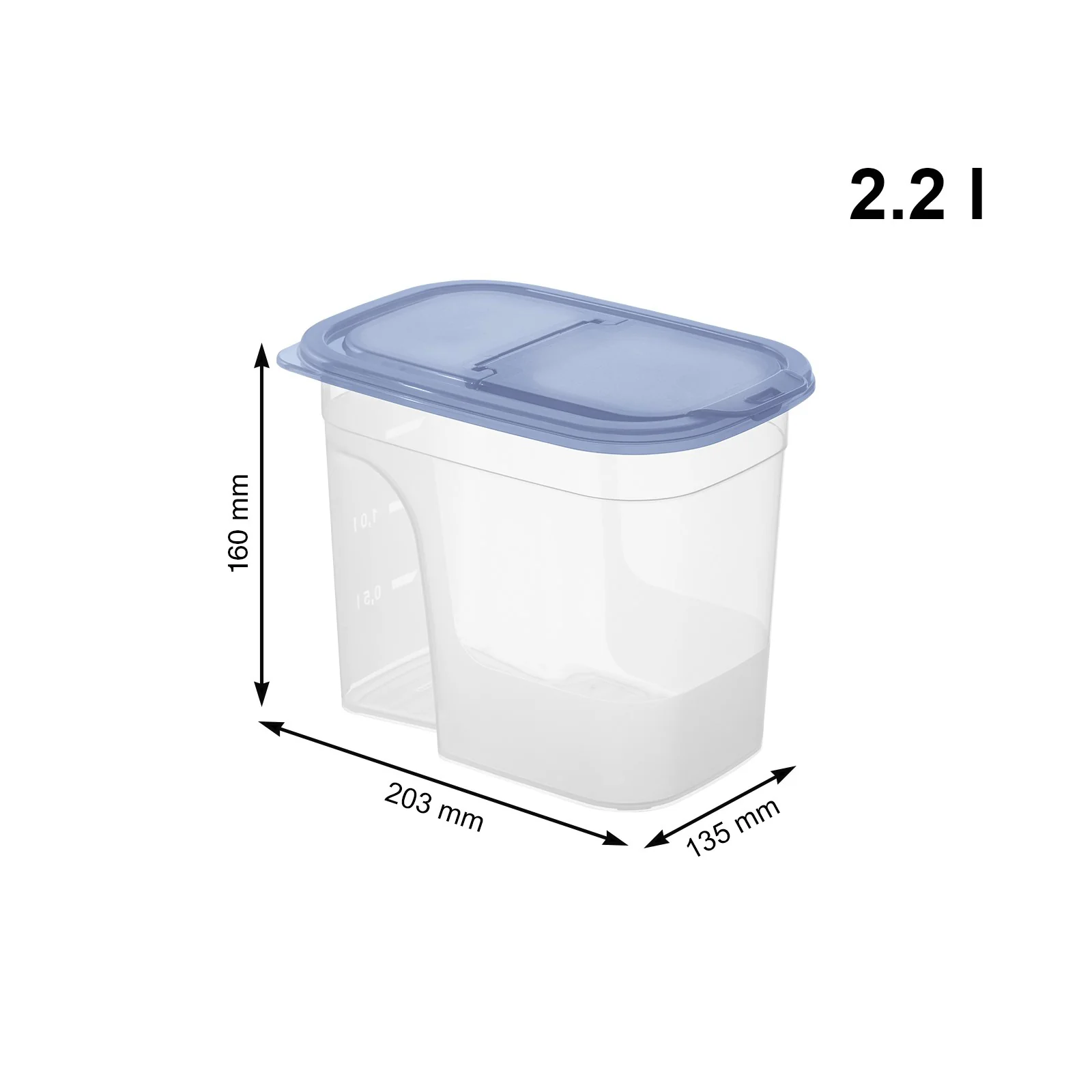 Pojemnik na żywność płatki makaron produkty sypkie Rotho Fresh 2,2 l - Image 6