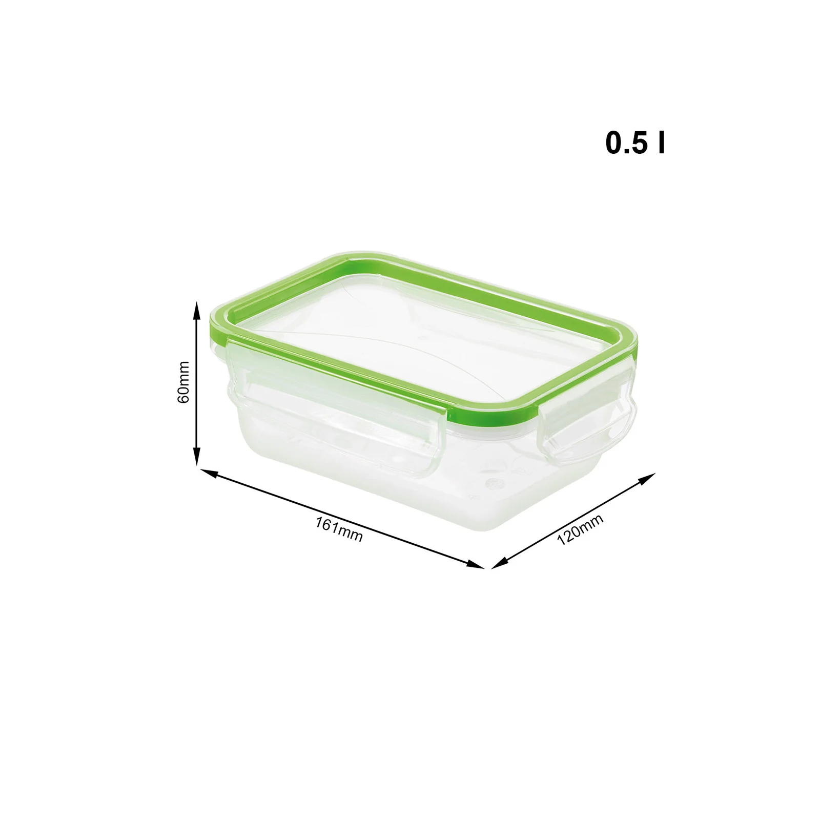 Pojemnik na żywność do lodówki Lunch box CLIC & LOCK 0.5L - Image 6