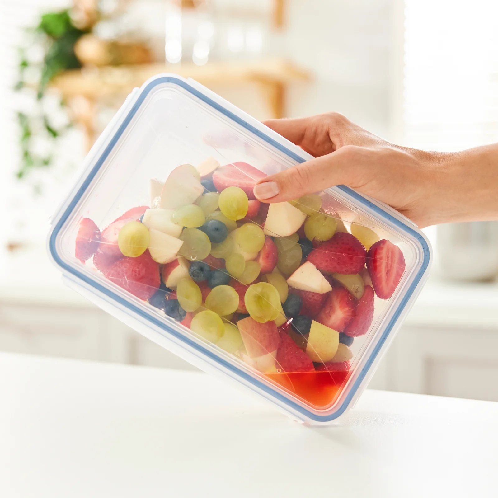 Pojemnik na żywność do lodówki płaski Lunch box CLIC & LOCK 1L - Image 9