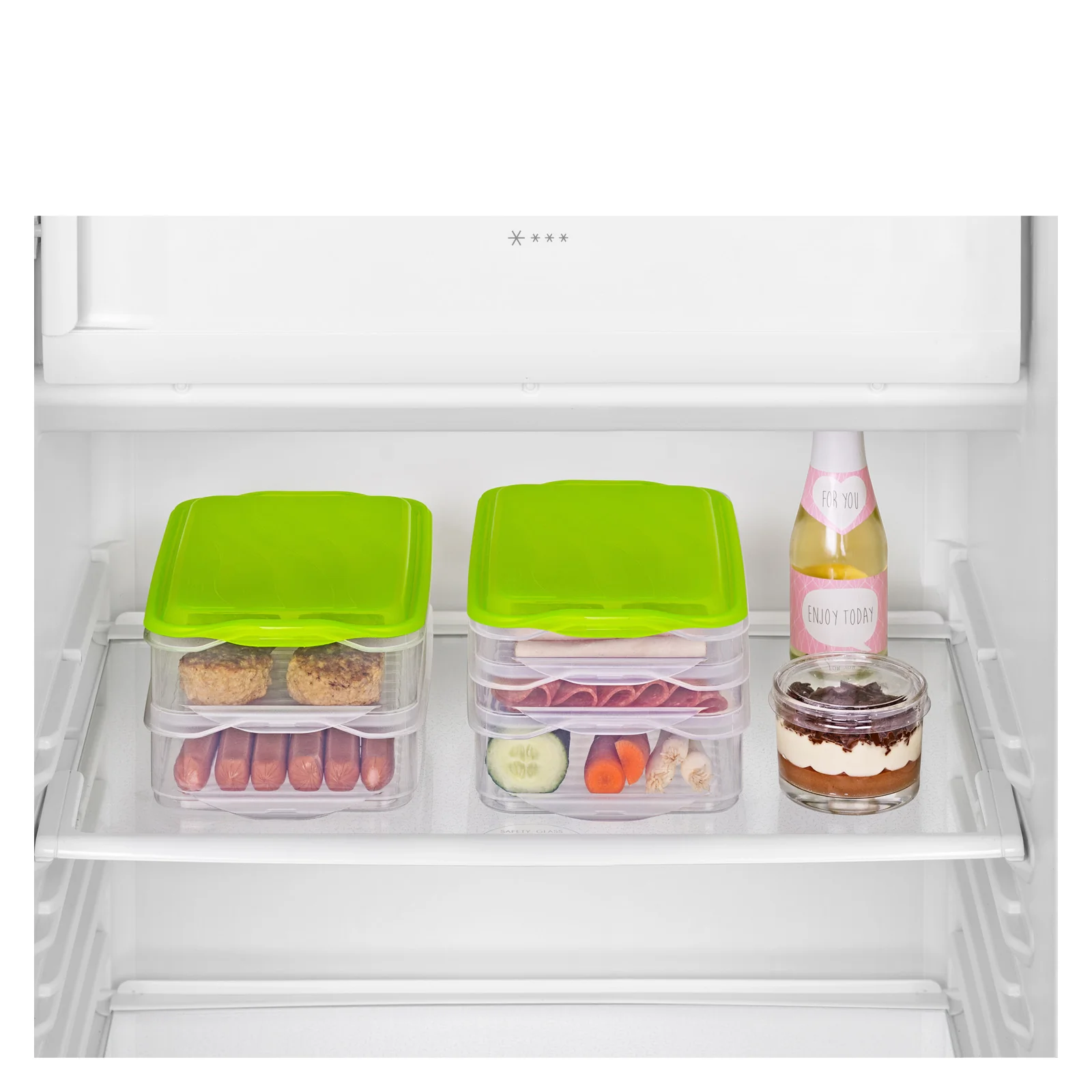 Pojemnik na żywność dwuczęściowy Rotho Rondo 2 x 1,35L niebieski - Image 5