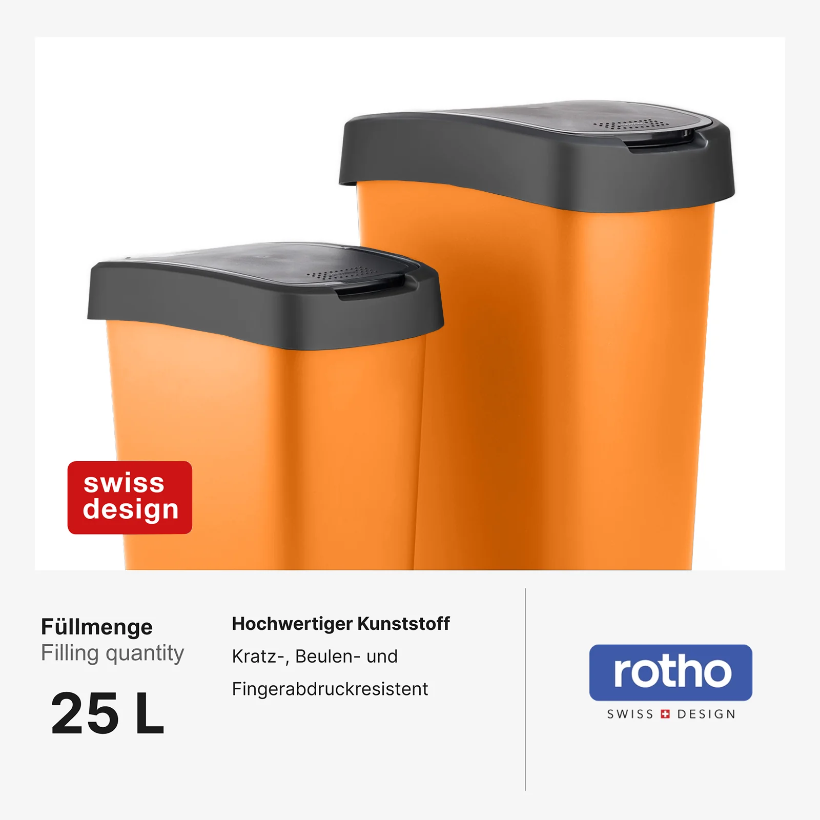 Kosz na śmieci 25 L TWIST srebrny metalizowany - Image 12