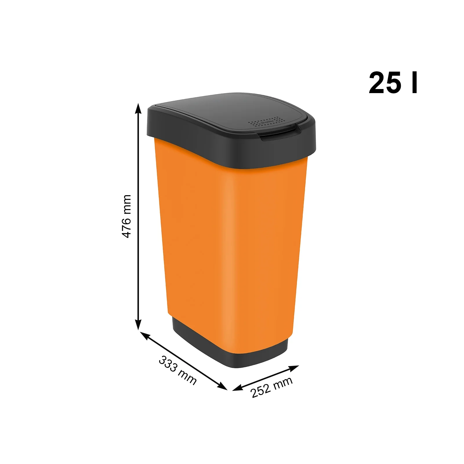 Kosz na śmieci 25 L TWIST srebrny metalizowany - Image 13